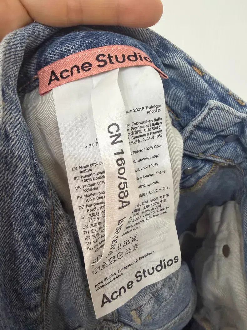 Acne Studios Acne Studios 2021F Washed Distressed Ink Denim Pants Size 23" - 5 Thumbnail