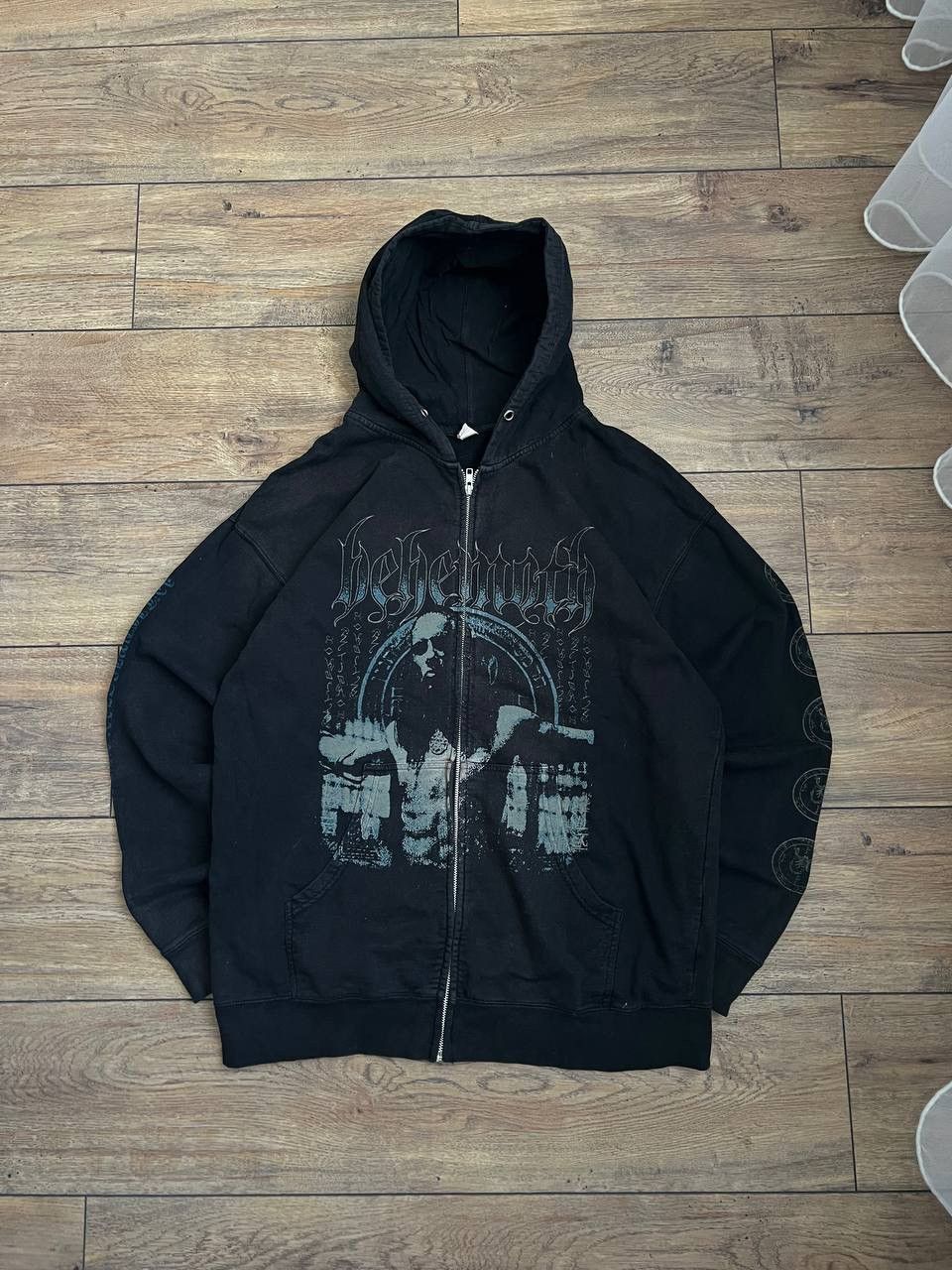 Independent Trading Co. Вehemot Vintage Black Metal Band Zip Hoodie Size US XL / EU 56 / 4 - 1 Thumbnail
