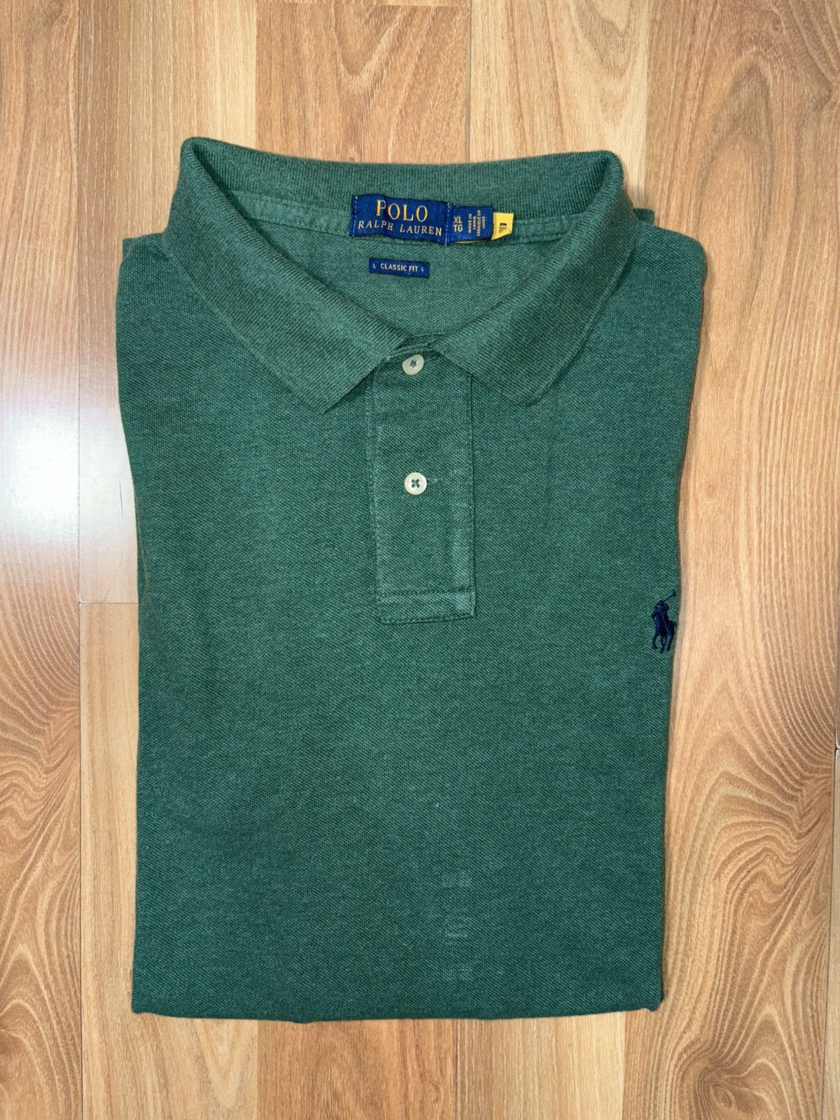 Polo Ralph Lauren Polo Ralph Lauren Classic Fit Cotton Polo Shirt GreenMens XL Size US XL / EU 56 / 4 - 3 Thumbnail