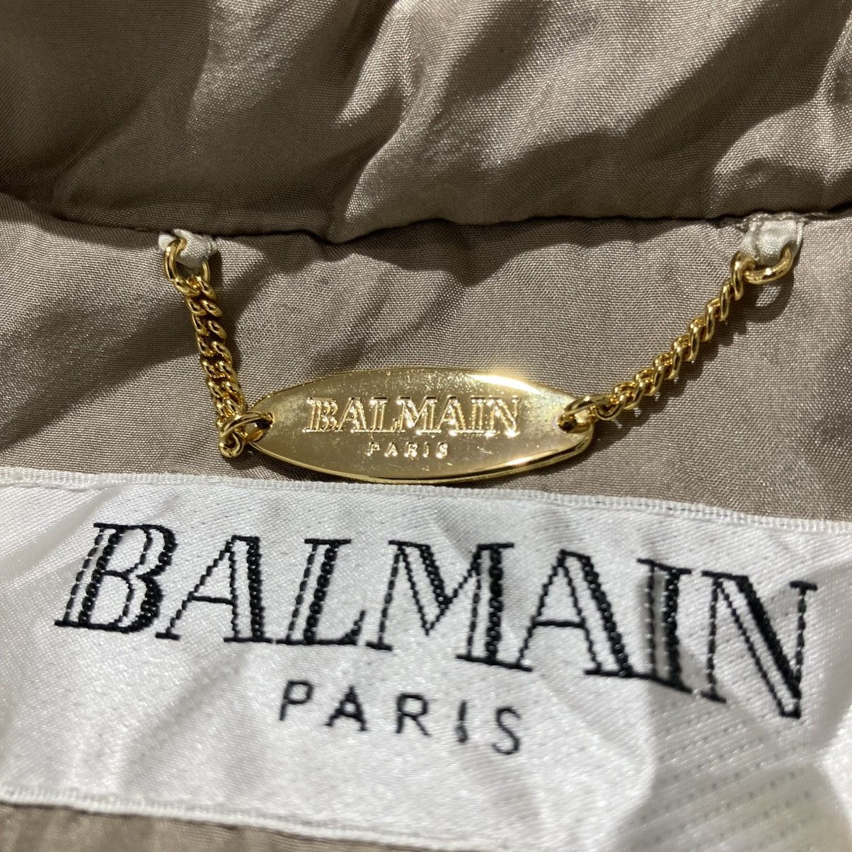 Balmain Balmain Paris Monogram Quilted Fur Long Jacket Beige Luxury Size US XL / EU 56 / 4 - 21 Thumbnail