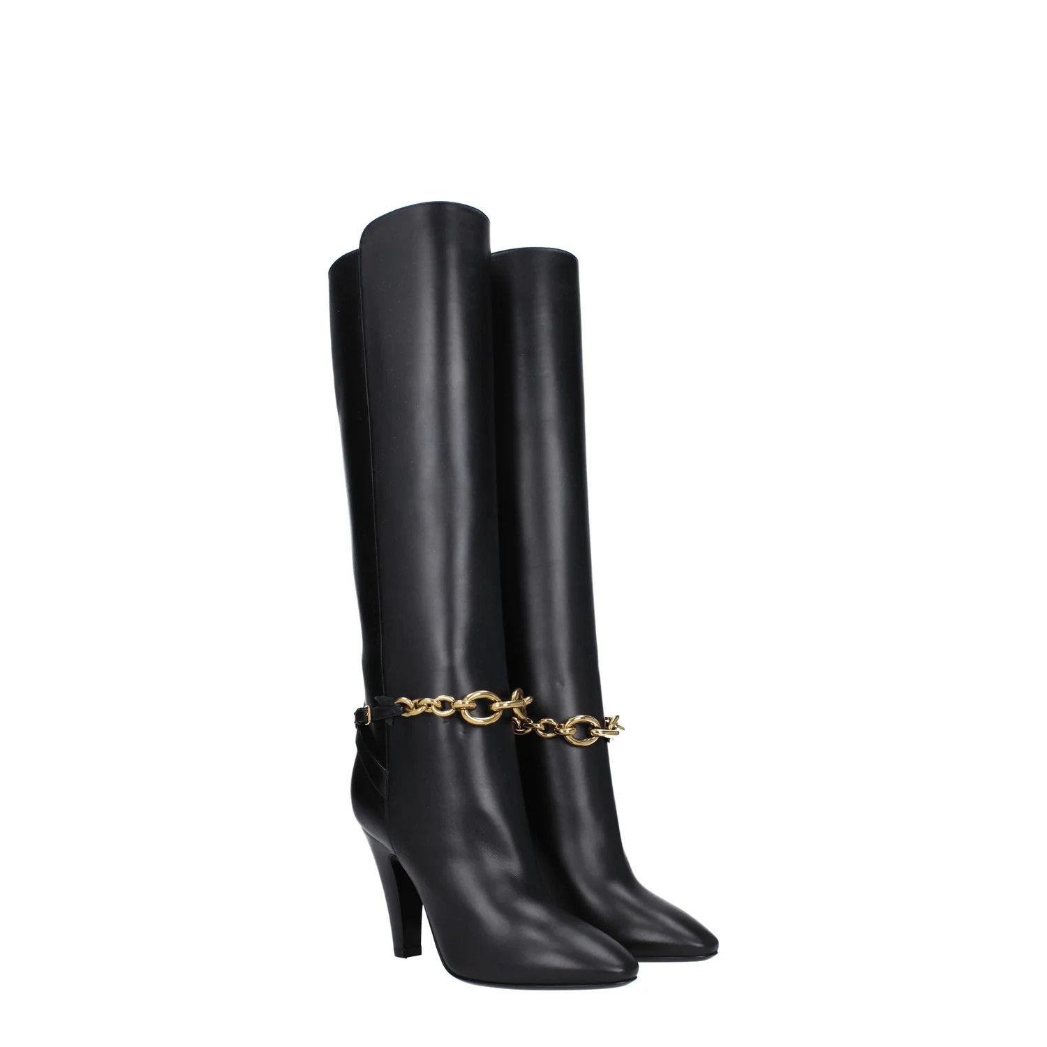 Saint Laurent Paris ob1o1e1124 Leather Boots in Black Size US 7.5 / IT 37.5 - 2 Thumbnail
