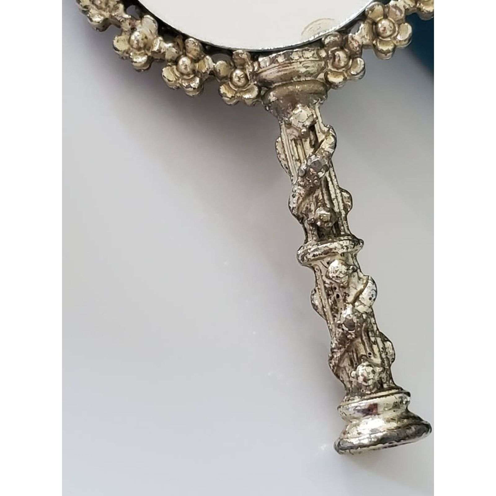 Other Vintage Sam Fink SF Ornate Mini Hand Mirror Faux Size ONE SIZE - 4 Thumbnail