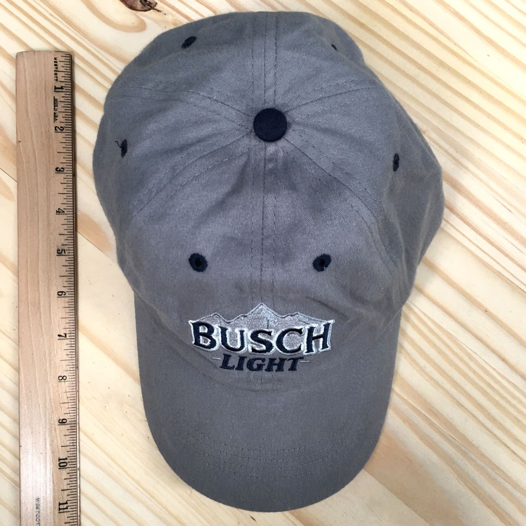 Logo 7 Busch Light Baseball Cap Hat Mens One Size Grey Embroidered Logo Adjustable Size ONE SIZE - 4 Thumbnail