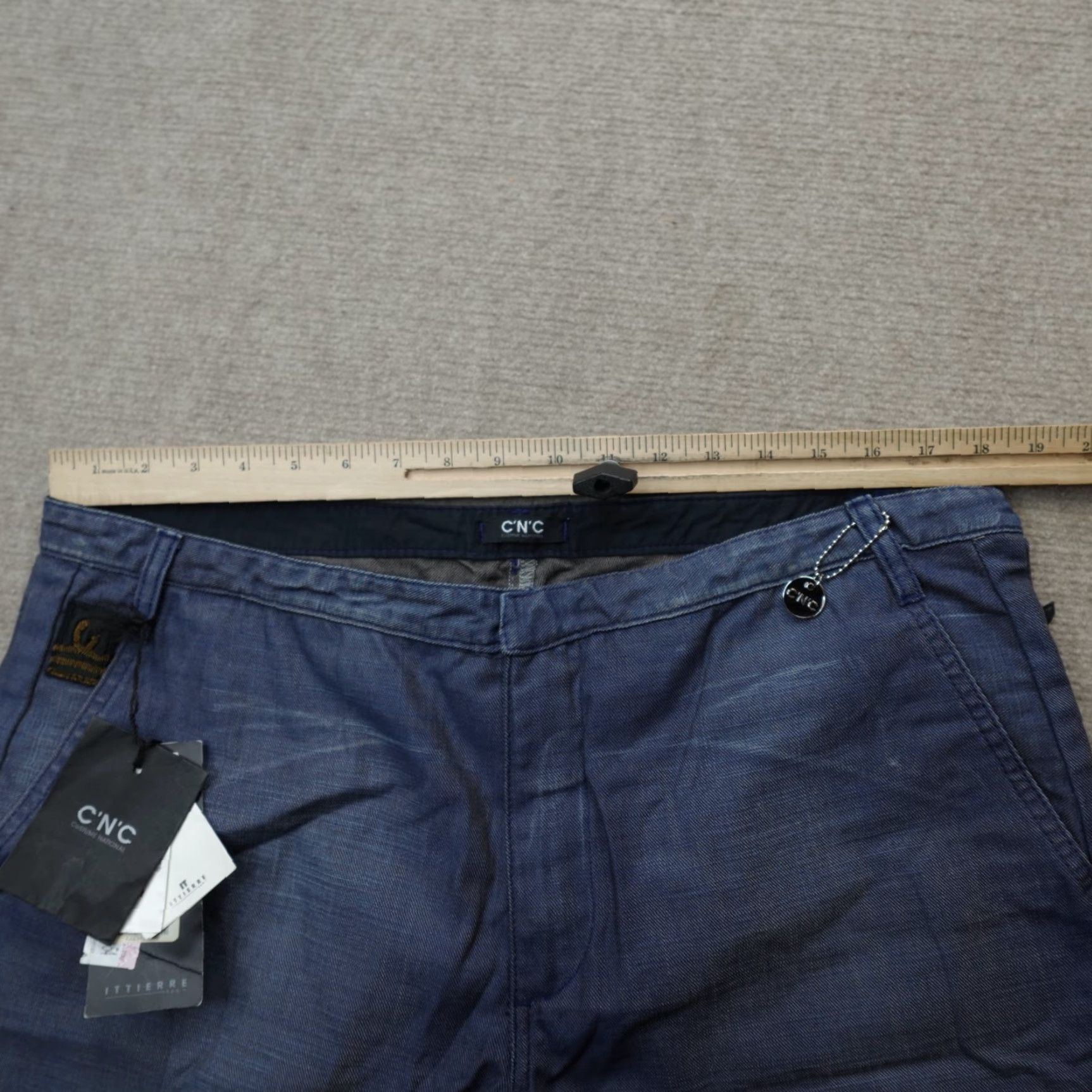 Costume National Costume National Mens Pants 38x35 Blue Denim Chambray Chino Flat Front Straight Leg Cotton Made in Italy Size US 38 / EU 54 - 3 Thumbnail
