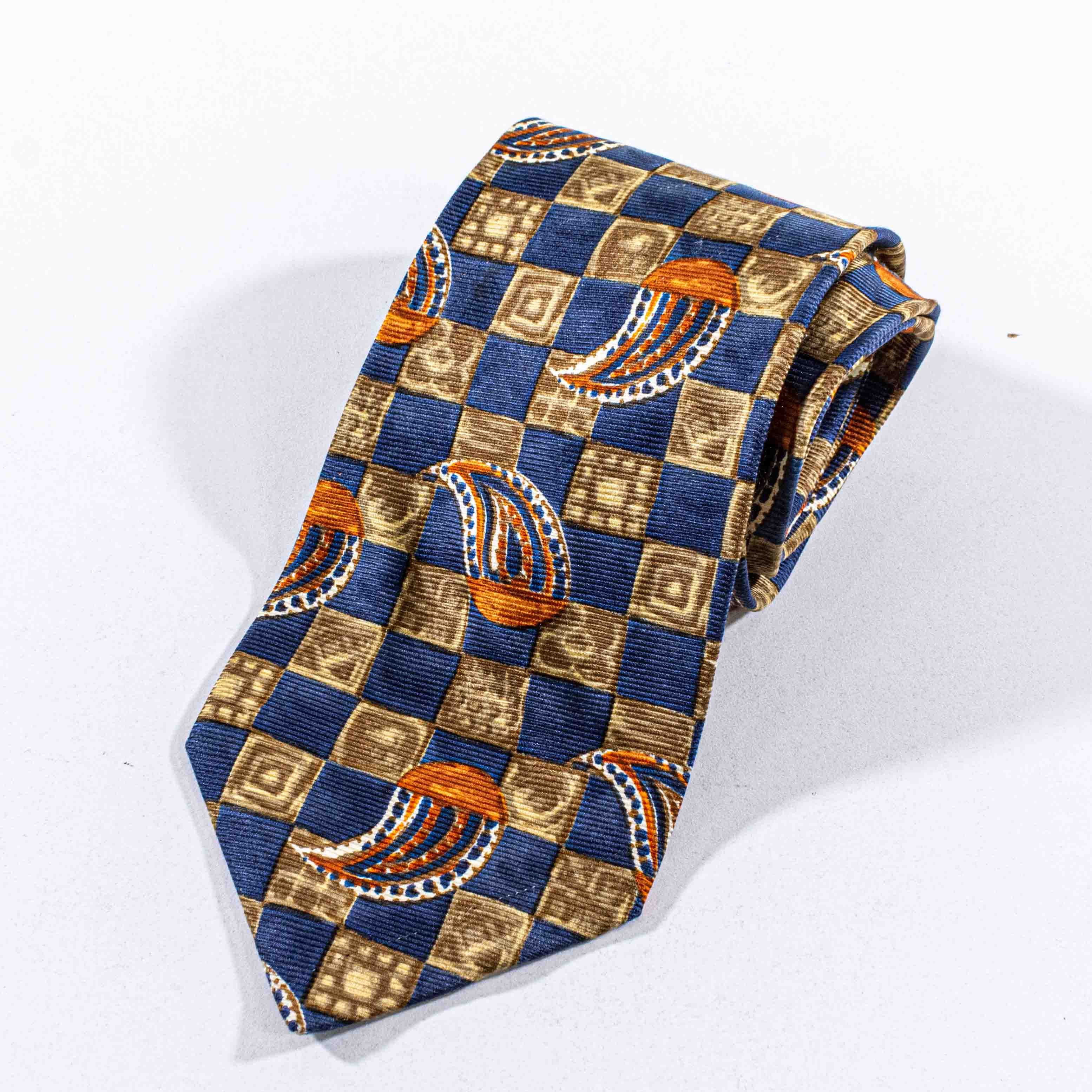 Canali VTG Canali Silk Paisley Squares Tie Made In Italy 90s Luxury Size ONE SIZE - 2 Thumbnail