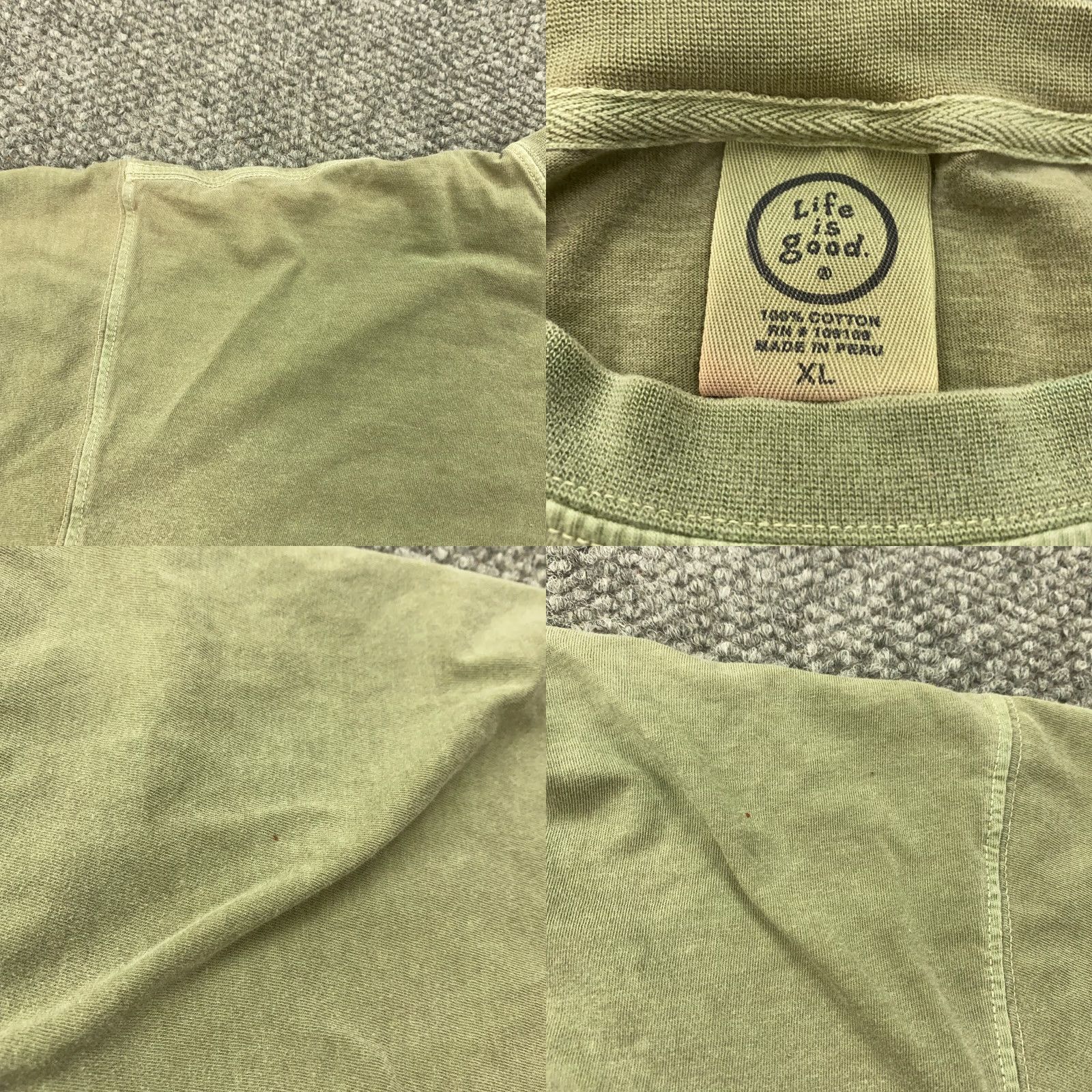 Life is Good Life is Good Tee Shirt Mens XL Green Sports Short Sleeve Crew Neck T-Shirt Casual Distressed Size US XL / EU 56 / 4 - 8 Thumbnail