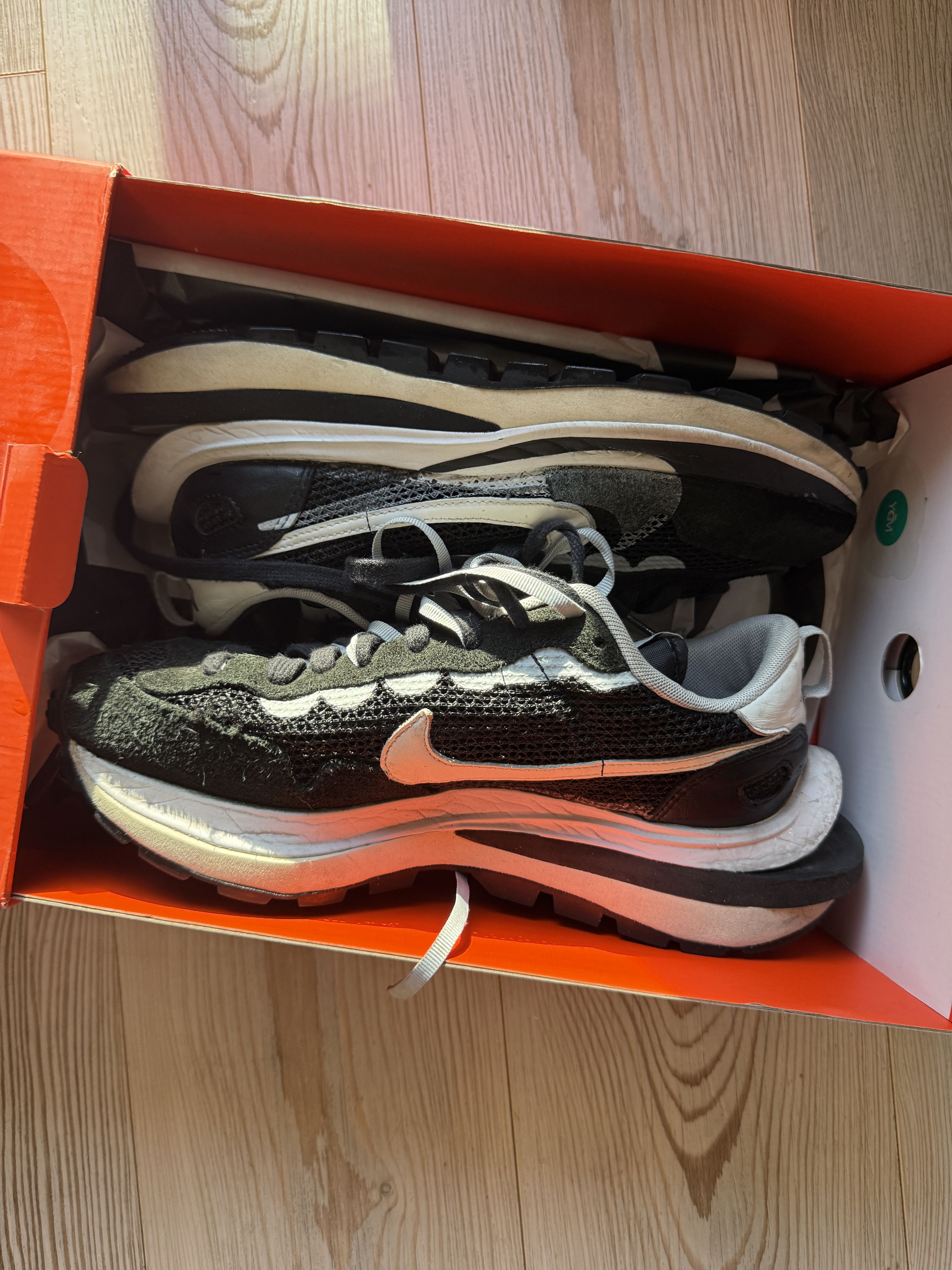 Nike × Sacai NIKE X SACAI VAPORWAFFLE BLACK Size US 9 / EU 42 - 1 Thumbnail