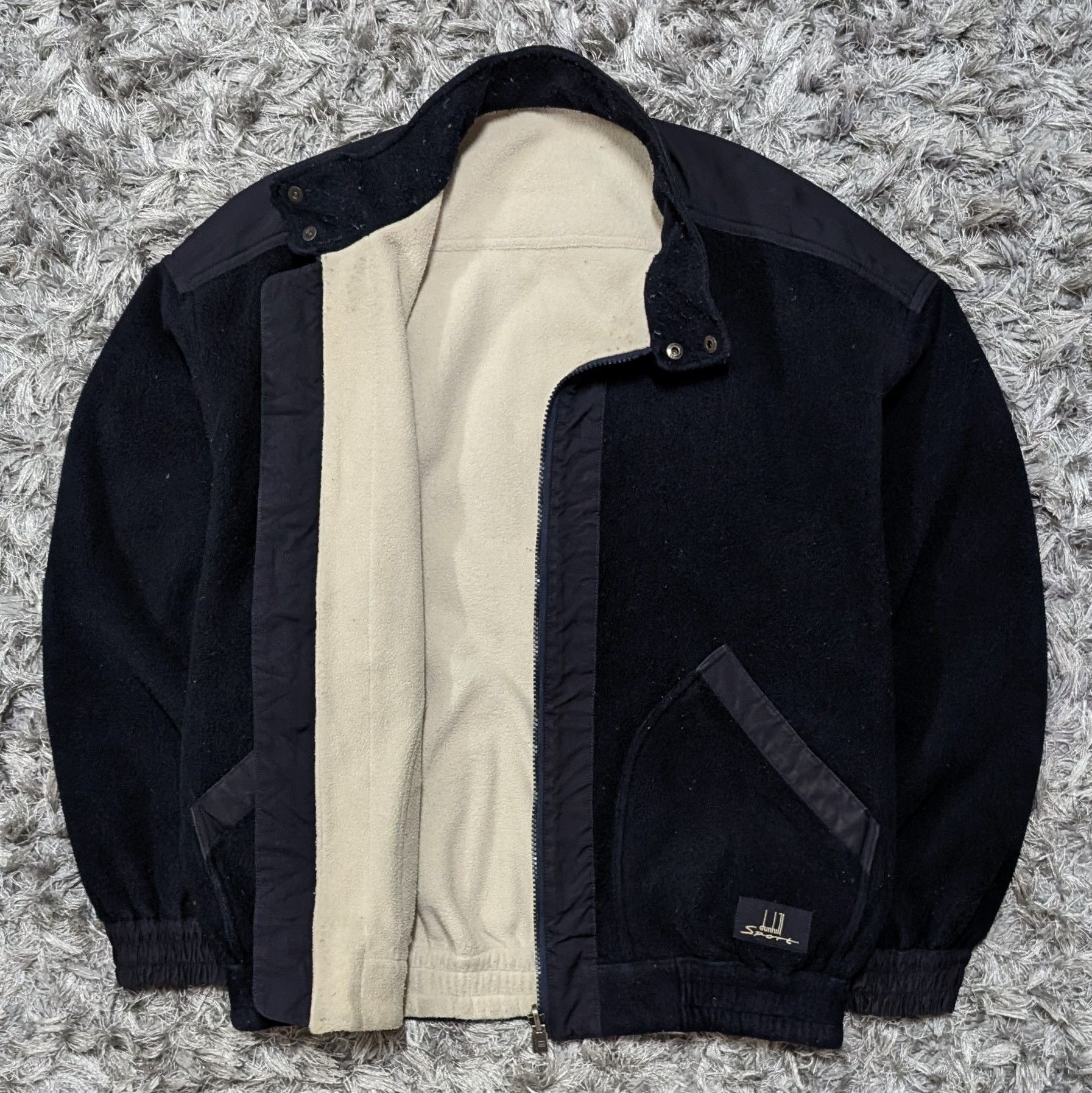Alfred Dunhill Sports Reversible Fleece Jacket Winter Coat