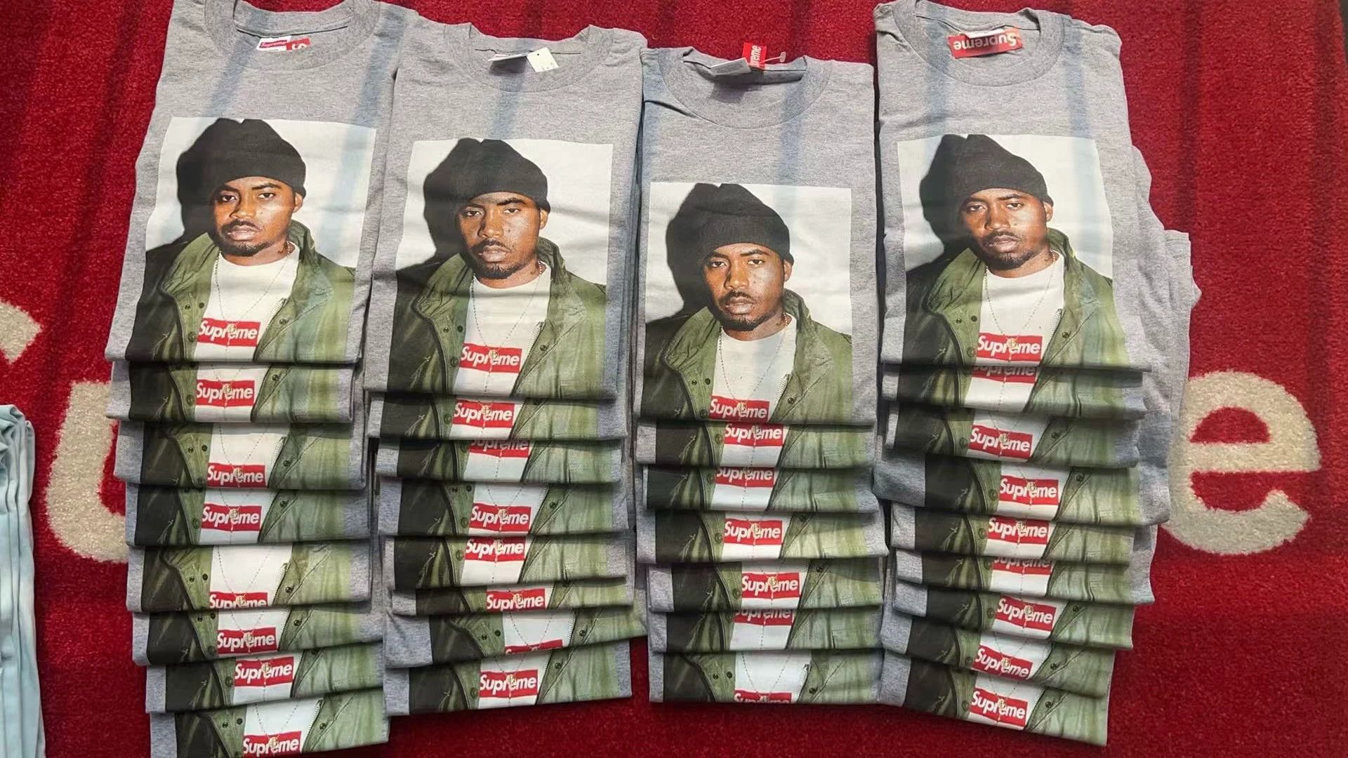 Supreme Supreme Nas Character Short Sleeve Tee Gray/Blue M Size US M / EU 48-50 / 2 - 1 Thumbnail