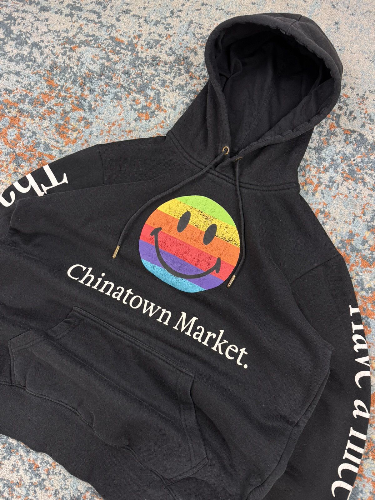 Market Vintage y2k Chinatown Market Apple logo style smiley hoodie Size US M / EU 48-50 / 2 - 4 Thumbnail
