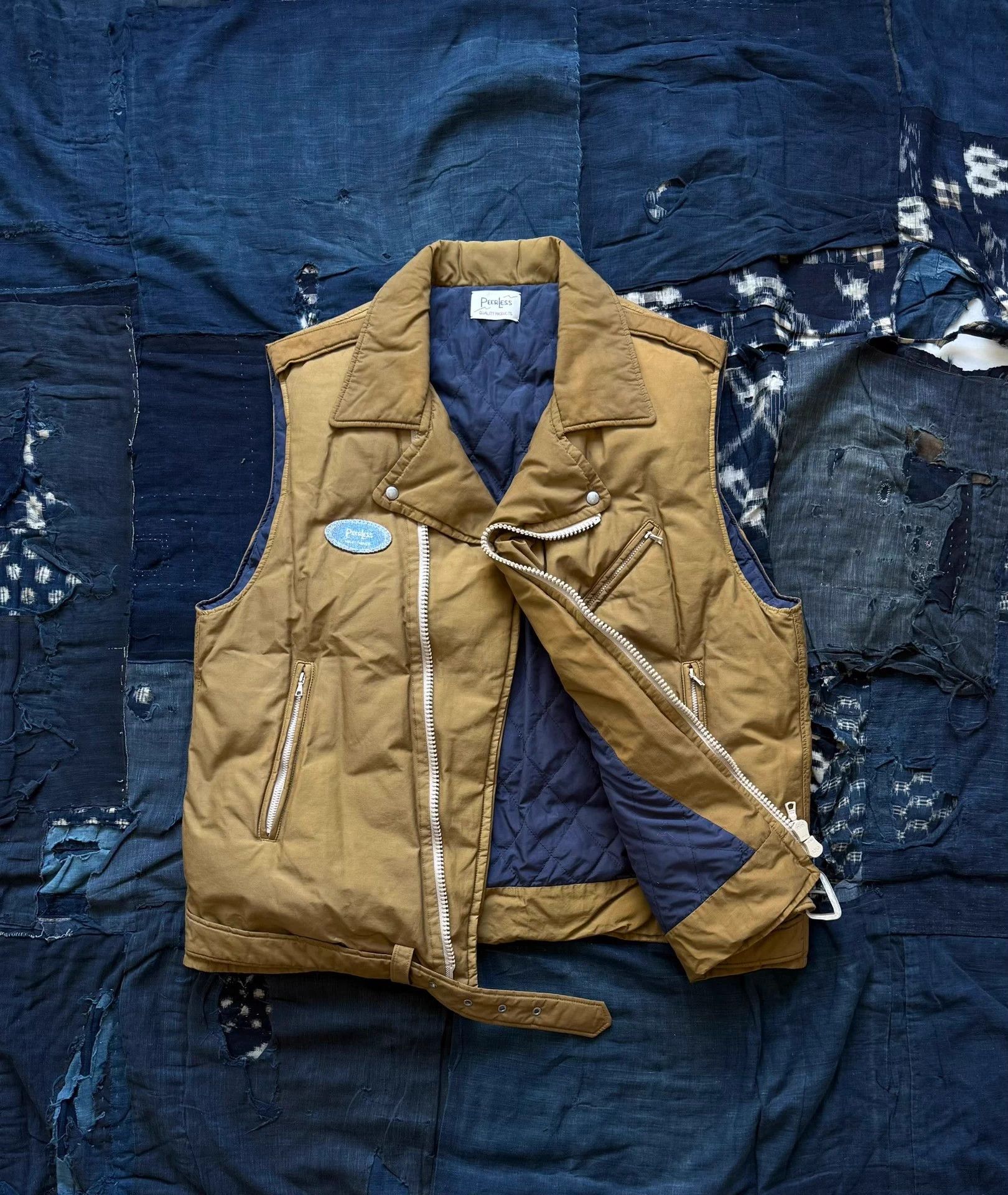 Visvim VISVIM Washed Distressed Mud-Dyed Down Motorcycle Vest Size US XXL / EU 58 / 5 - 3 Thumbnail