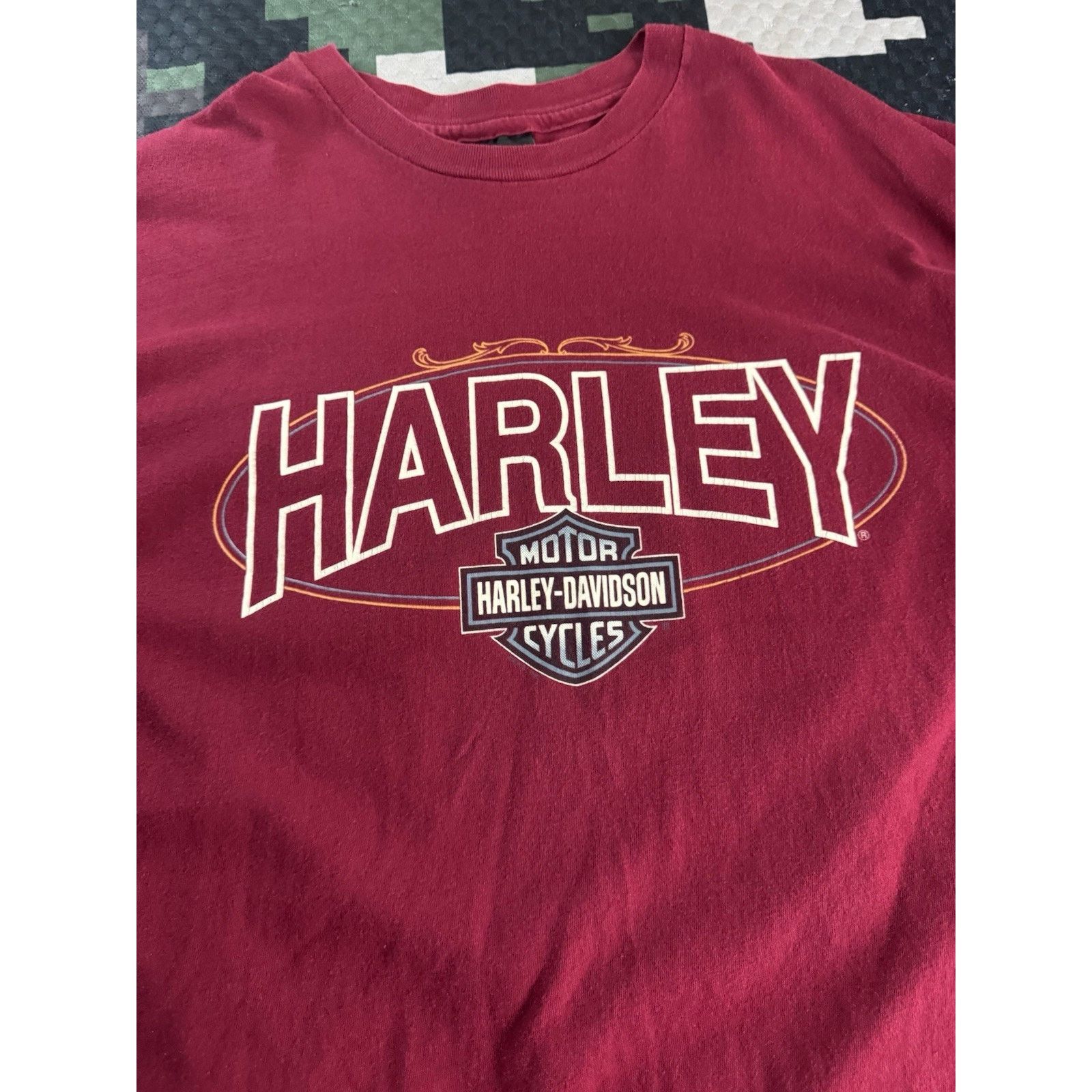 Harley Davidson Vintage 90s Harley Davidson TShirt XL Red Pleasant Hill CA Size US XL / EU 56 / 4 - 2 Thumbnail