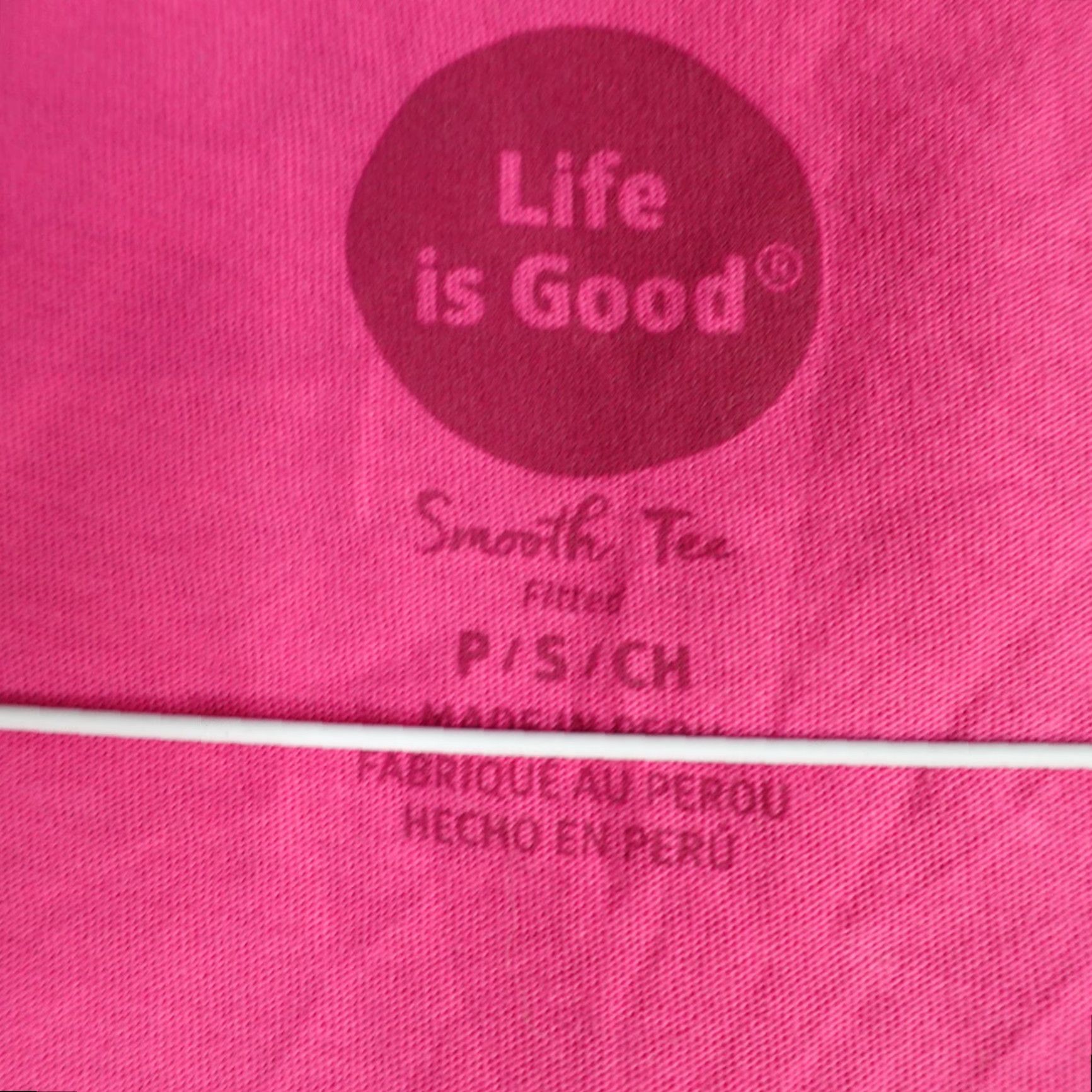 Life is Good Life is Good Womens T-Shirt S Pink Boat Neck NEW Size S / US 4 / IT 40 - 3 Thumbnail
