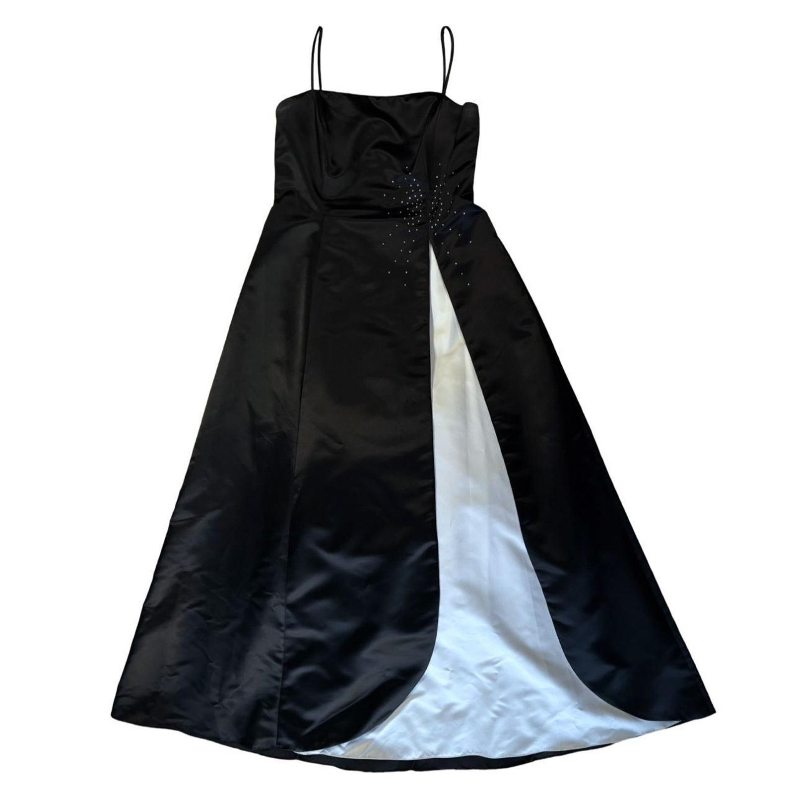 Vintage Vintage prom dress y2k 90s rebecca black white bedazzled