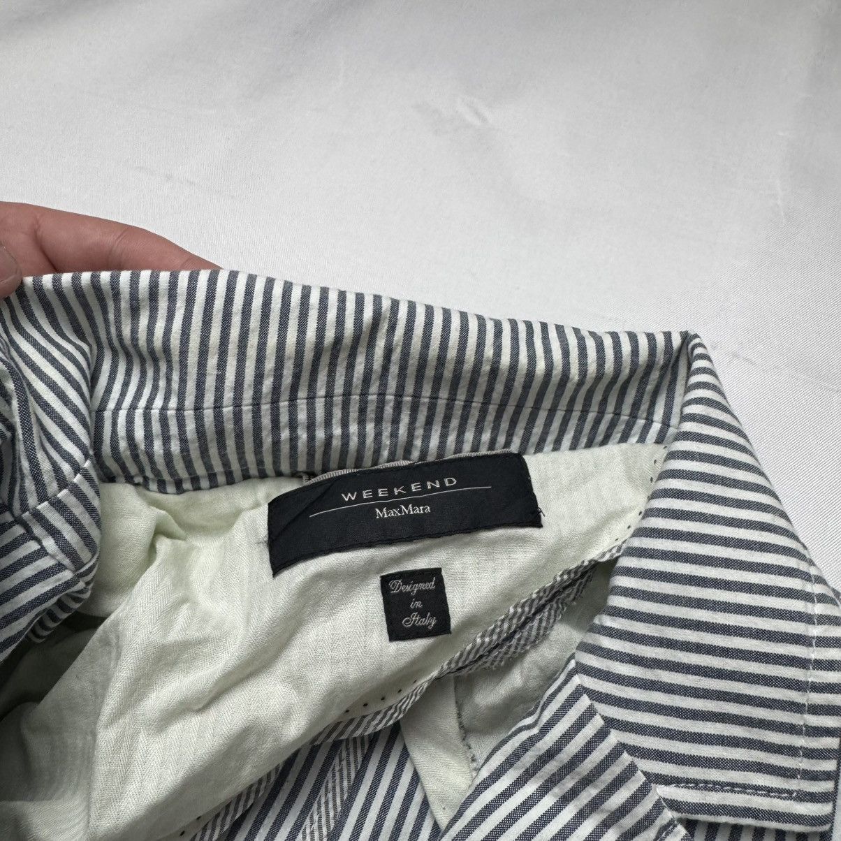 Weekend Max Mara Weekend Max Mara Striped Blazer Jacket Blue White Size 10 Size L / US 10 / IT 46 - 9 Thumbnail