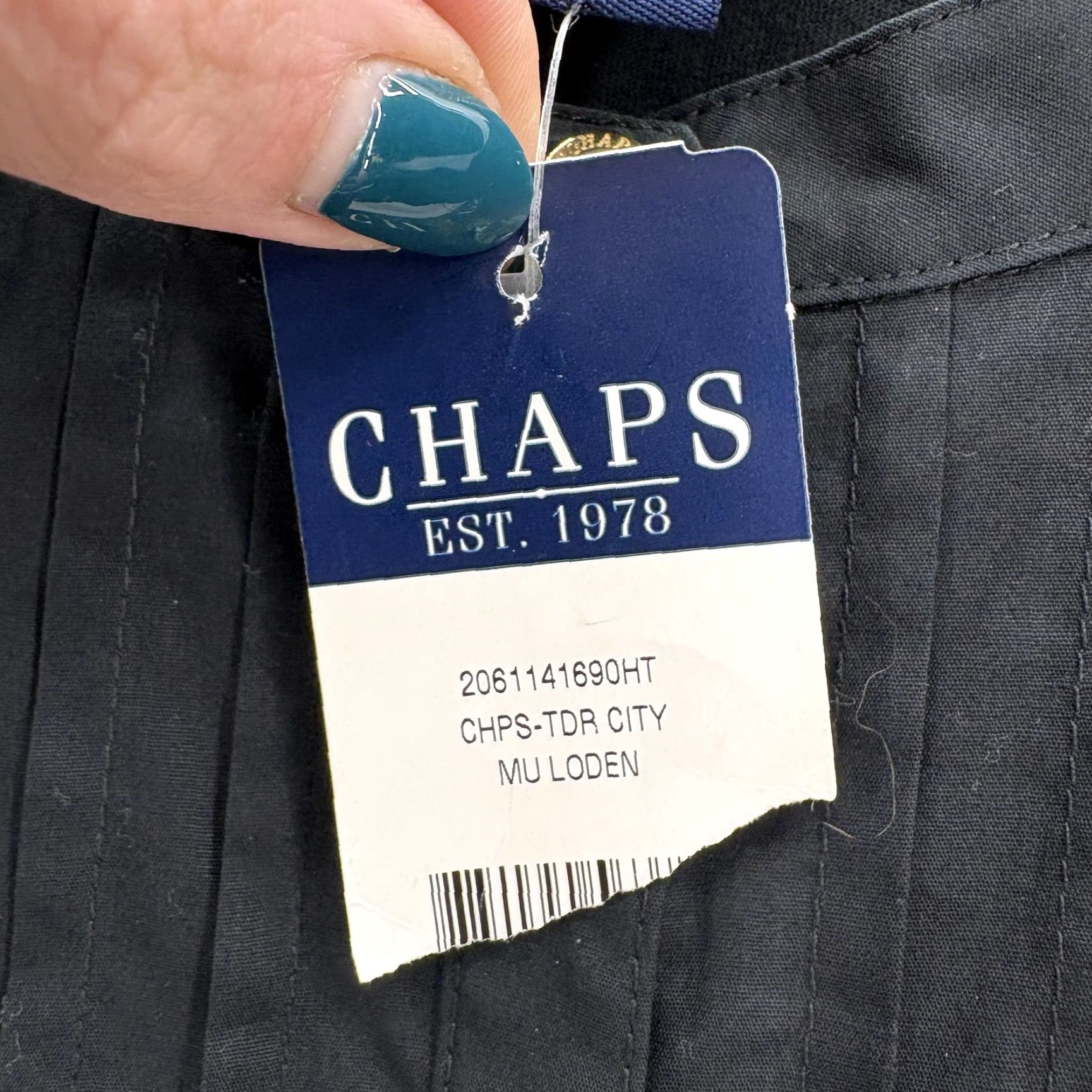 Chaps Chaps Shirt Womens M Black Pleated Bib Henley Long Sleeve Jersey Top NWT Size M / US 6-8 / IT 42-44 - 5 Thumbnail