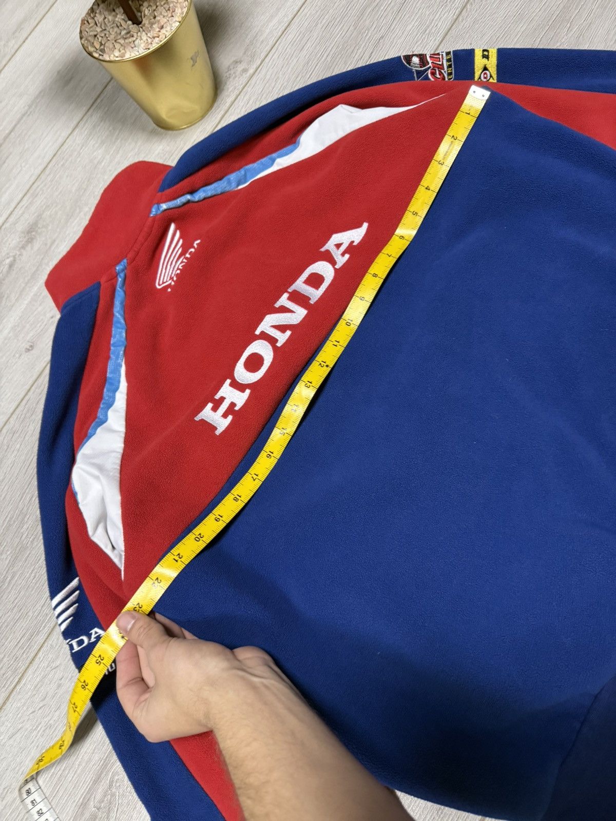 Honda Honda racing fleece zip jacket red blue big logo Size US M / EU 48-50 / 2 - 12 Thumbnail