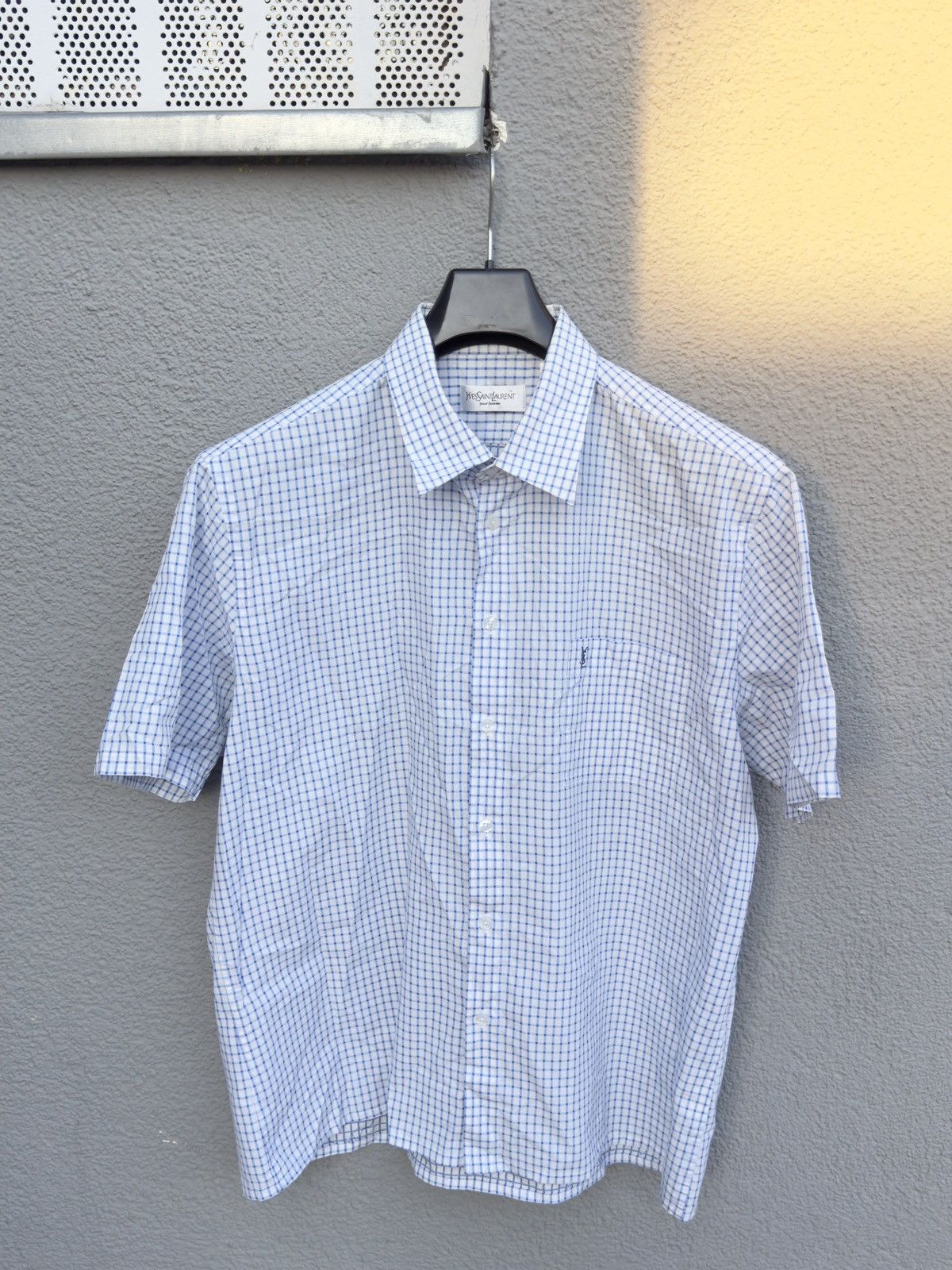 Vintage × Yves Saint Laurent Striped YSL Shirt Summer Yves Saint Laurent Shirt Size US XL / EU 56 / 4 - 1 Thumbnail