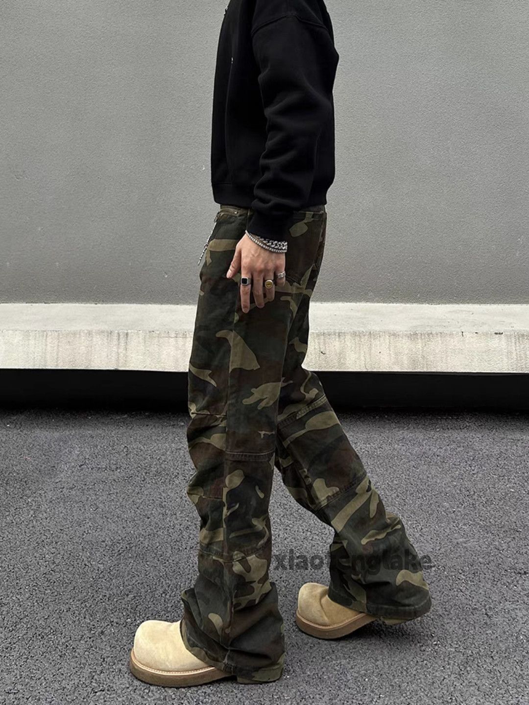 Designer × Japanese Brand × Vintage utility military zipper bootcut camo flared cargo pants Size US 32 / EU 48 - 5 Thumbnail