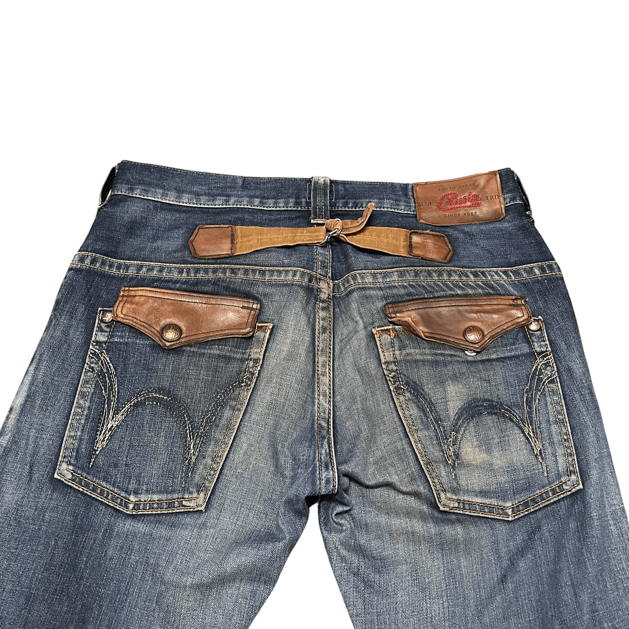 Edwin Vintage Edwin Blue Trip Flared Denim Jeans Size US 34 / EU 50 - 14 Thumbnail