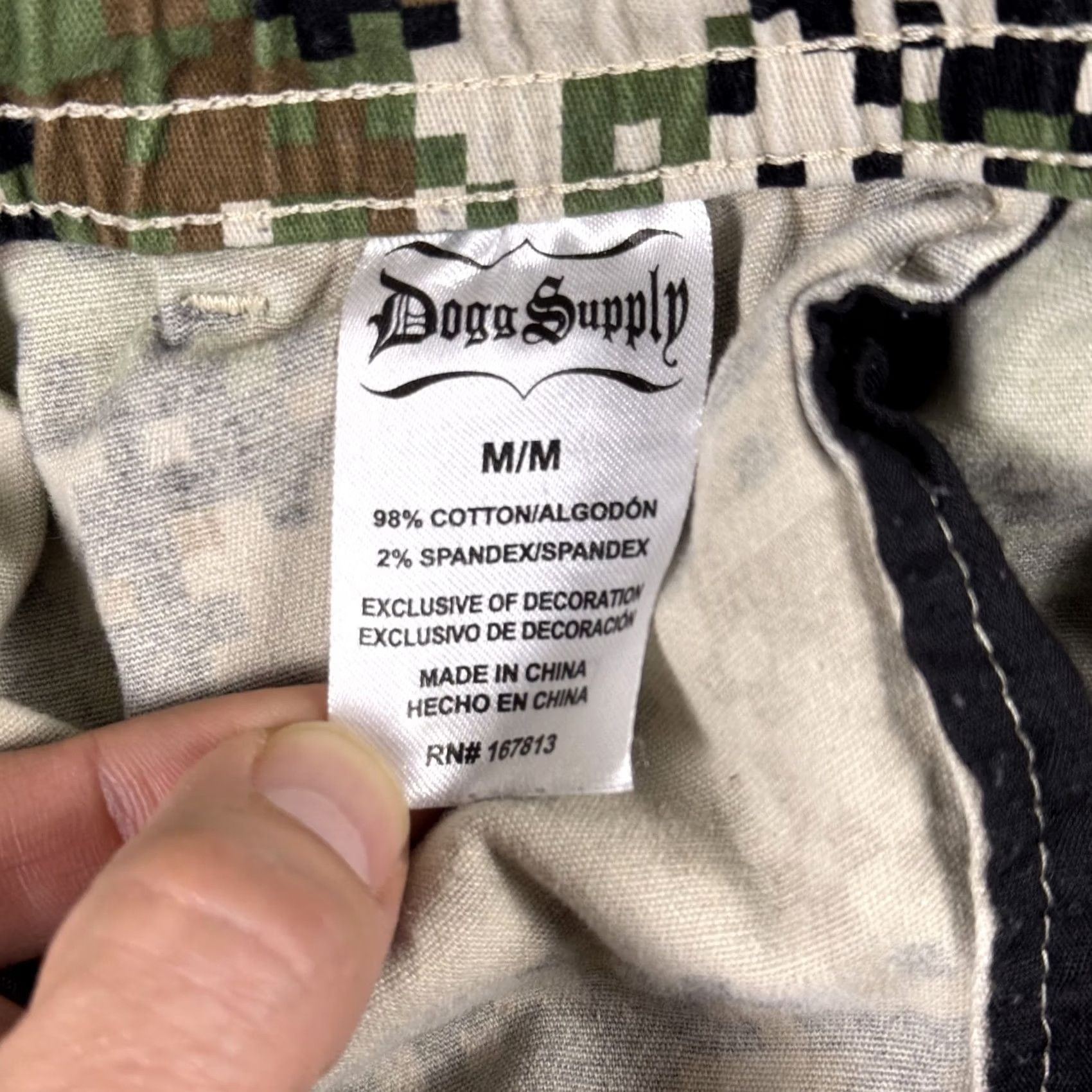 Vintage Dogg Supply Snoop Dogg Cargo Shorts Mens Medium Camo Digital Drawstring Pockets Size US 31 - 6 Thumbnail