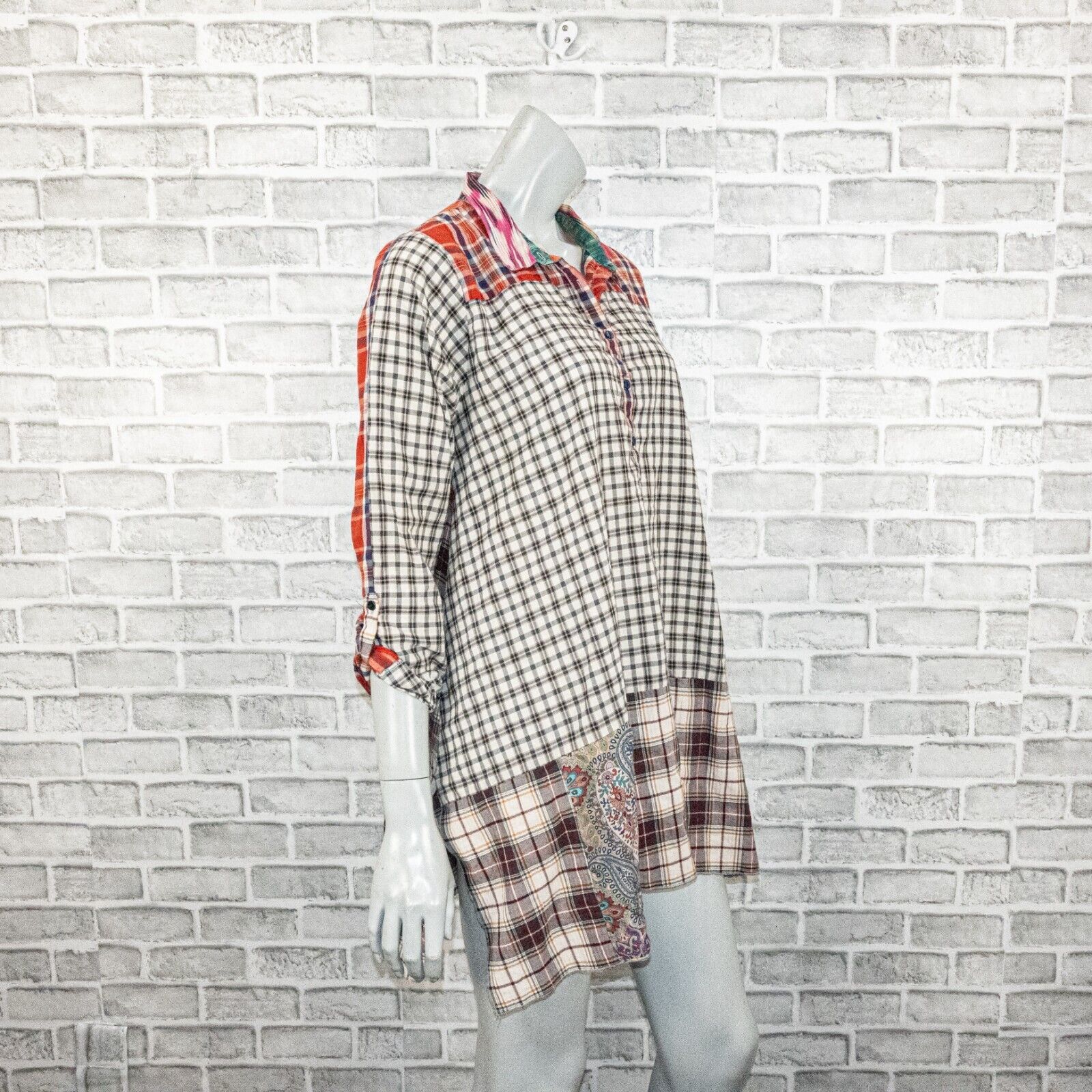 Johnny Was Johnny Was Women's Plaid Patchwork BOHO Tunic Blouse Small Size S / US 4 / IT 40 - 5 Thumbnail