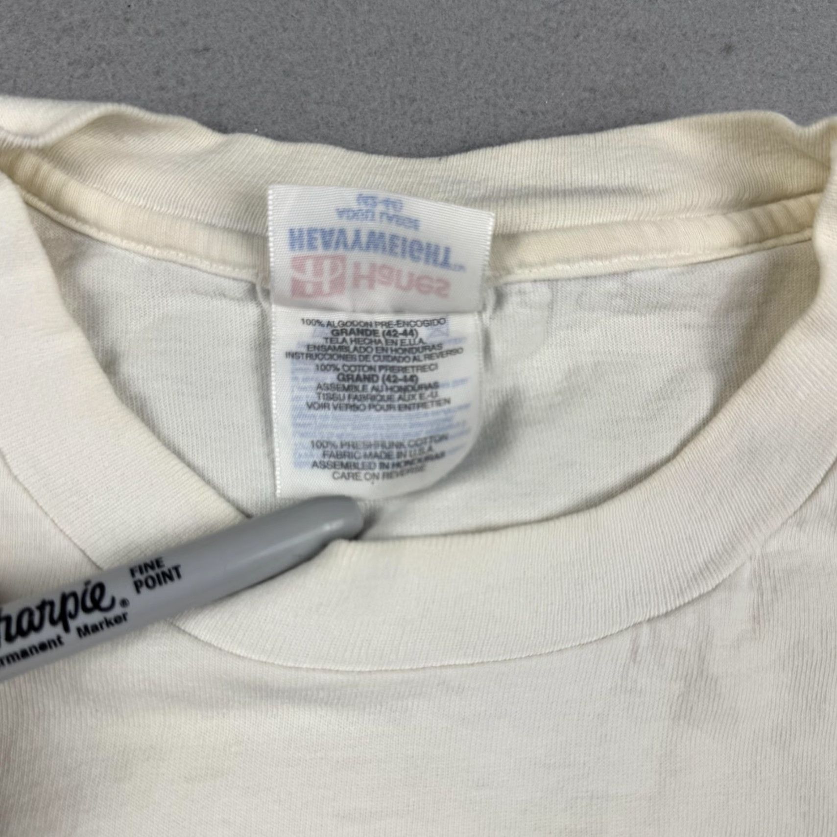 Hanes VINTAGE Unleashed 469 Shirt Mens Large White Hanes T-Shirt Racing Boat Graphic 90s Mens Size US L / EU 52-54 / 3 - 7 Thumbnail