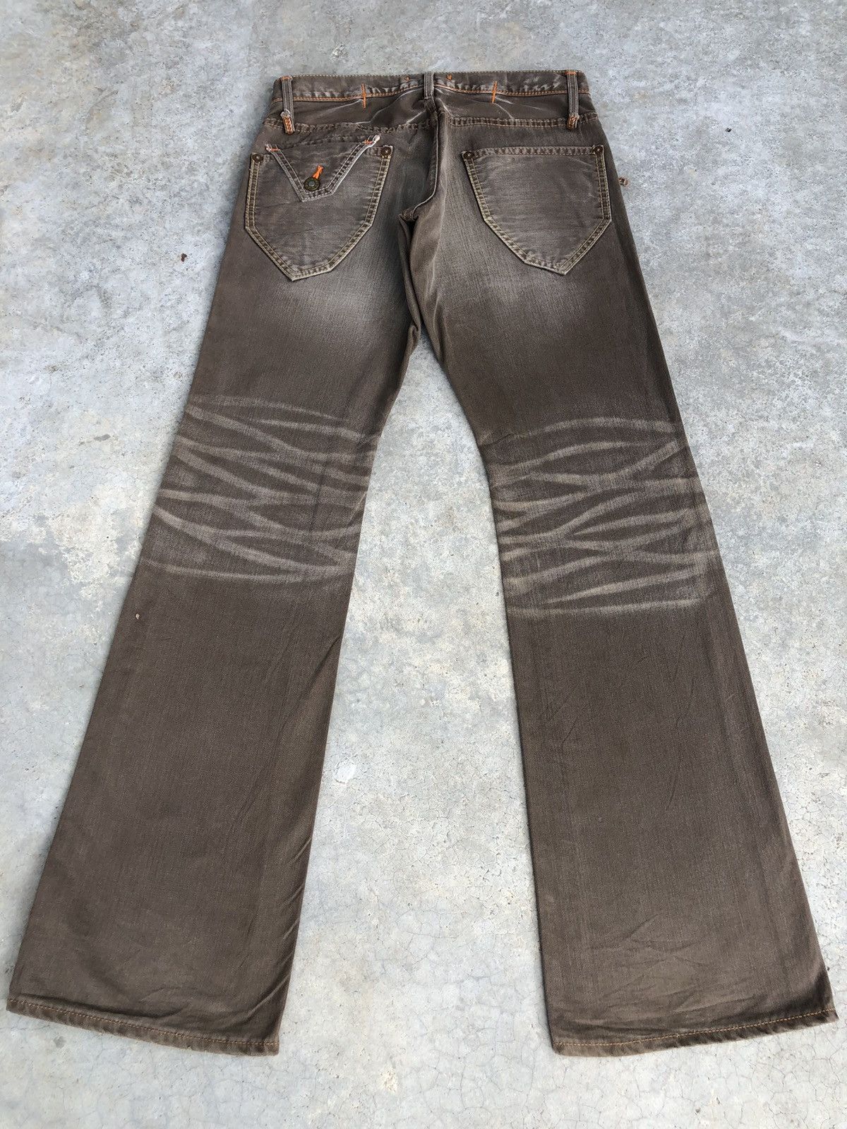 Japanese Brand Y2K BW Flare Jeans Distressed Jeans Size US 30 / EU 46 - 2 Thumbnail