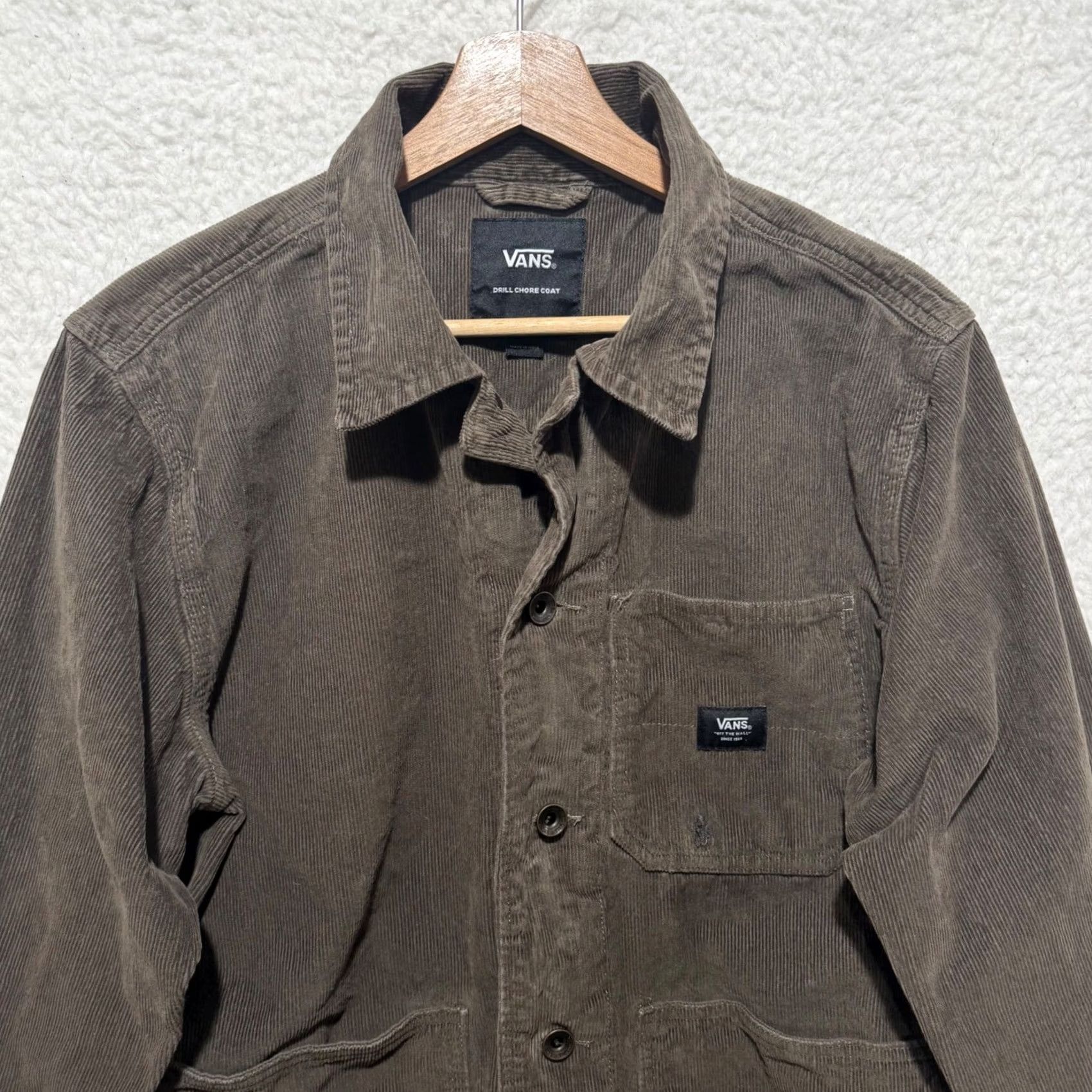 Vans Vans Mens Medium Brown Corduroy Drill Chore Coat Button Up Jacket Size US M / EU 48-50 / 2 - 3 Thumbnail