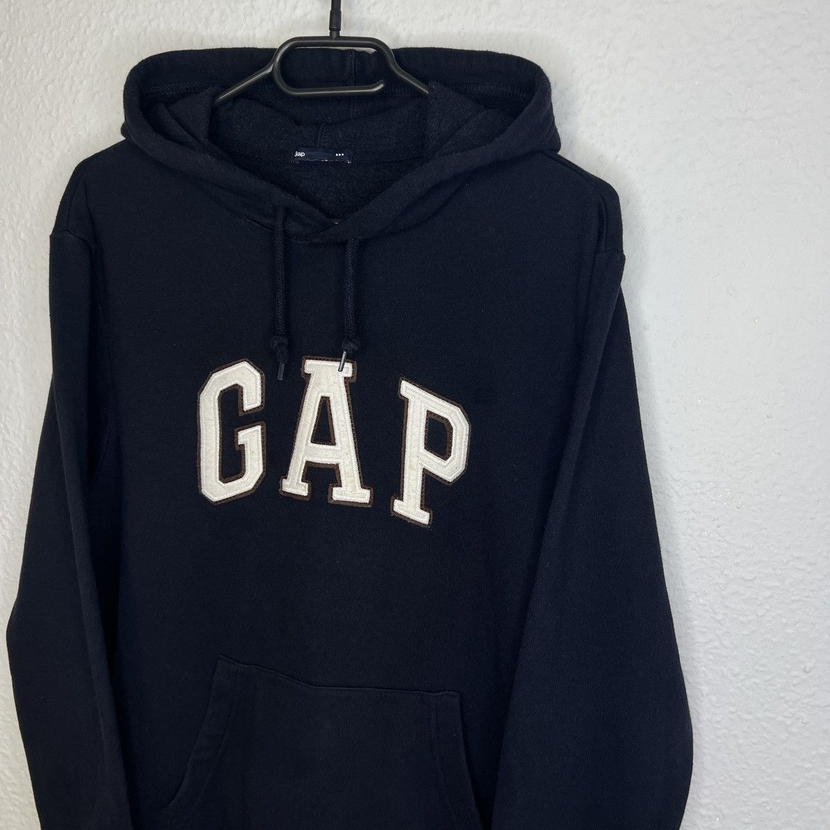 Gap Gap Vintage Hoodie Navy Big Logo Spellout Retro Y2K Drill Size US M / EU 48-50 / 2 - 3 Thumbnail