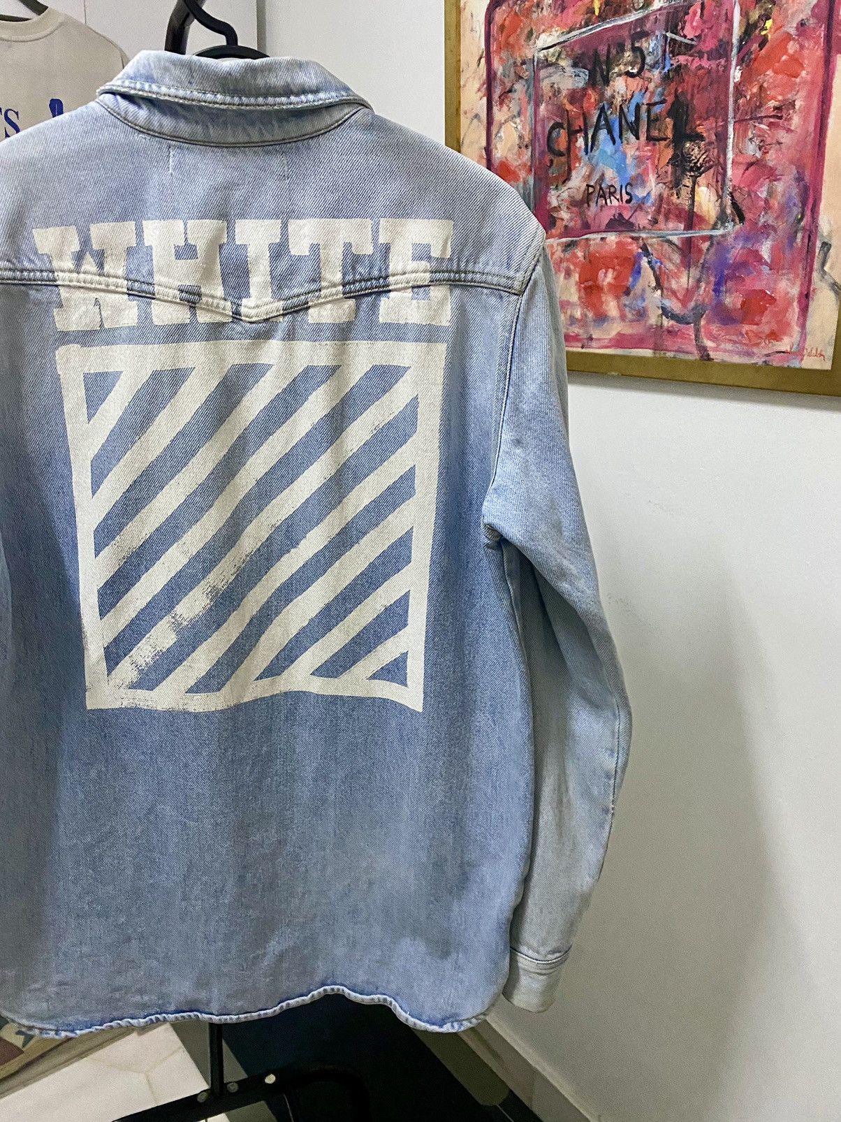 Off-White Off-White Diagonal Spray Denim trompe l'oeil Button up Size US S / EU 44-46 / 1 - 2 Thumbnail