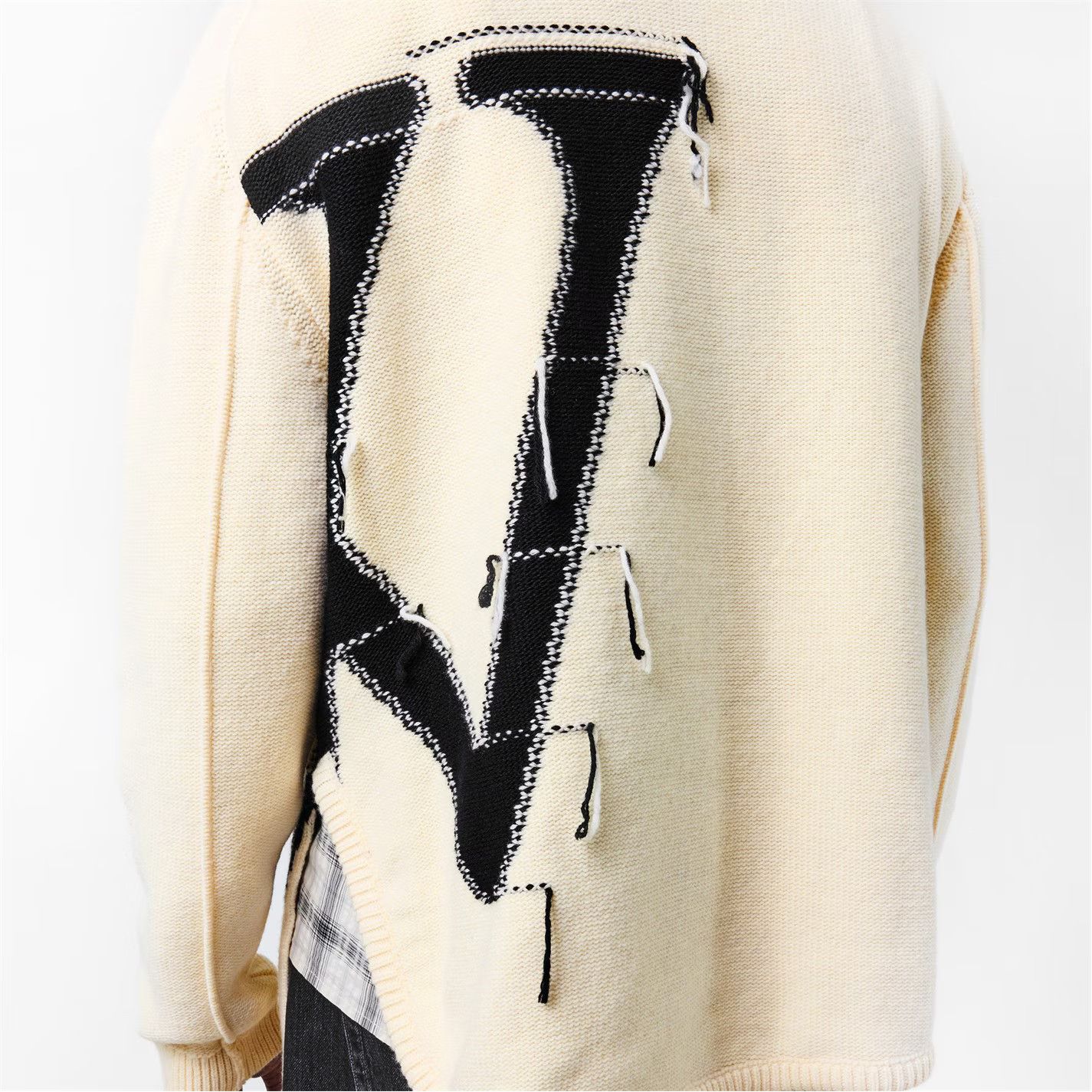Off-White o1g2r1mq0226 Crew Sweater In Cream Size US L / EU 52-54 / 3 - 5 Thumbnail