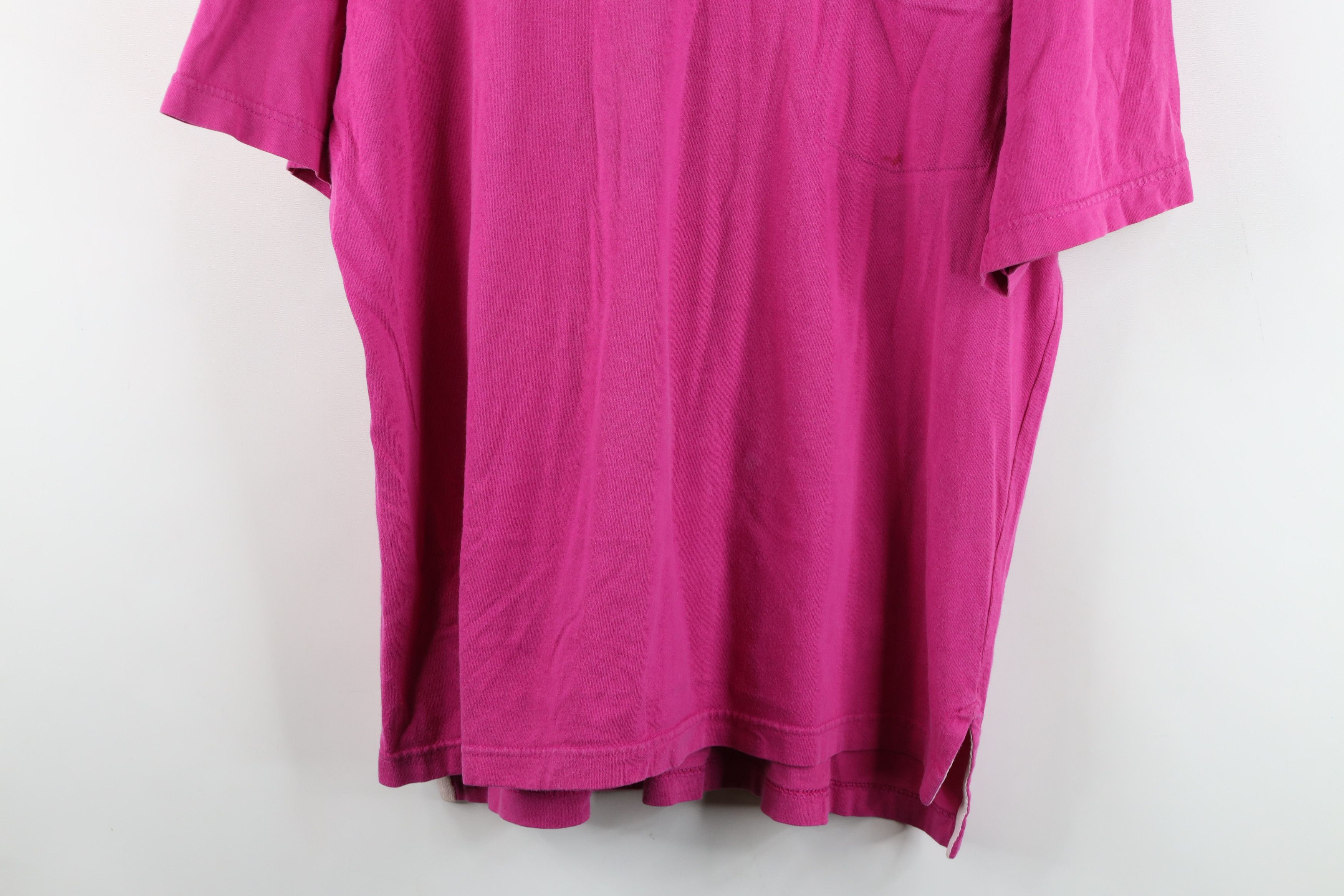 Vintage Vintage 90s Streetwear Short Sleeve Pocket T-Shirt Pink Size US XL / EU 56 / 4 - 3 Thumbnail