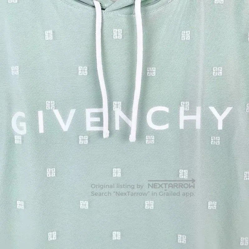 Givenchy Givenchy XS Green Logo Cotton Long Sleeve Hoodie . Size XS / US 0-2 / IT 36-38 - 4 Thumbnail