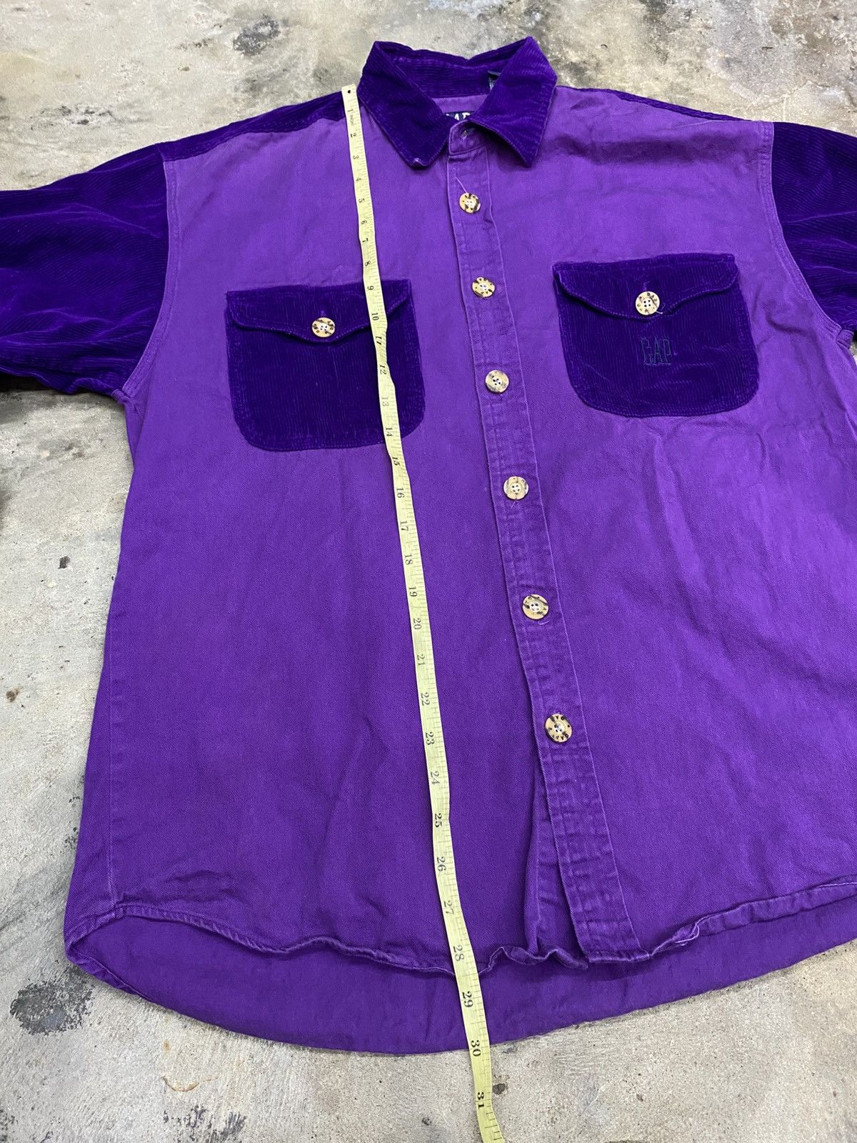 Designer × Gap × Vintage Vintage Gap 90s button shirt corduroy Size US L / EU 52-54 / 3 - 12 Thumbnail