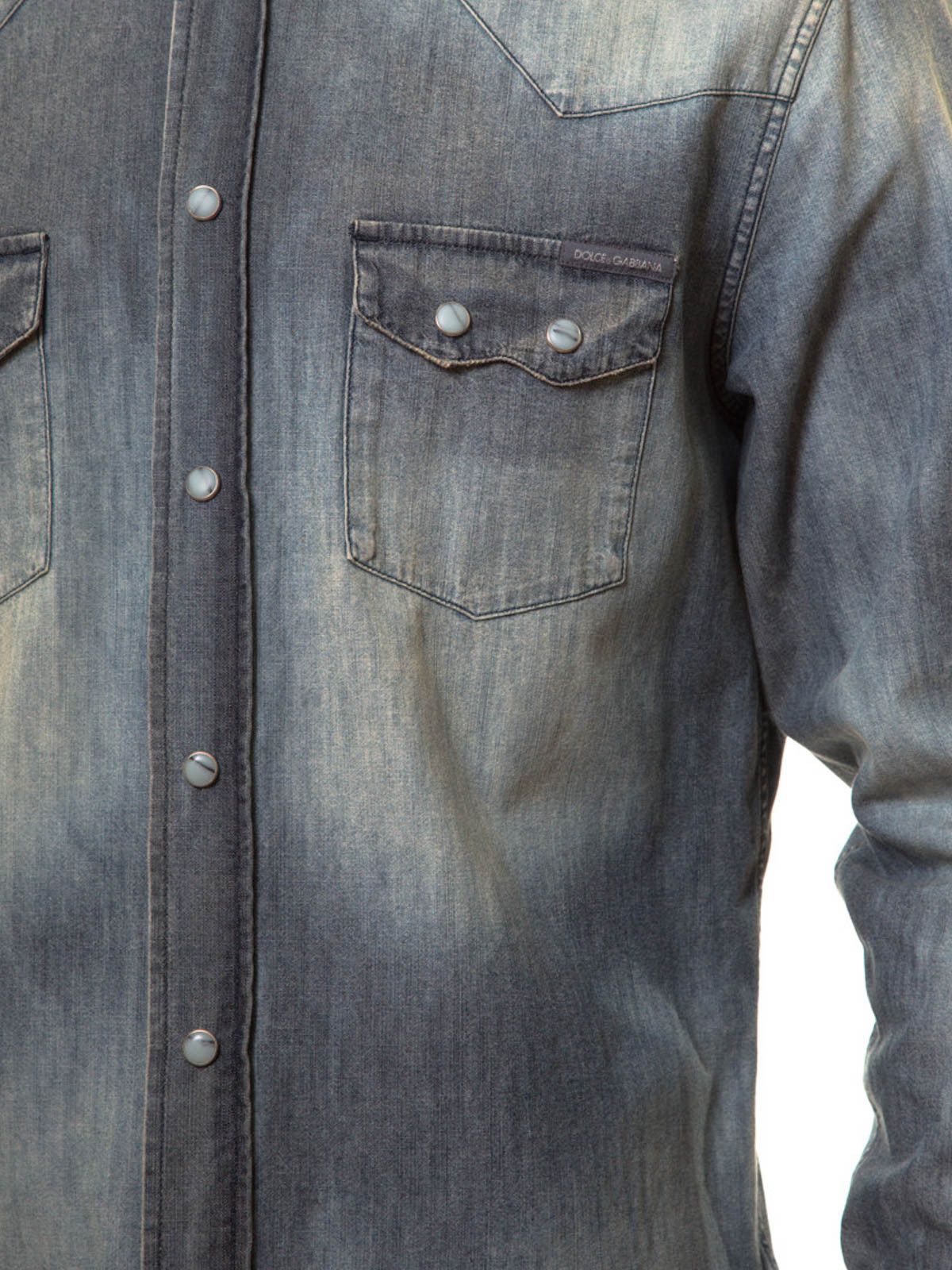 Dolce & Gabbana o1y0125 Denim Shirt in Blue Size US S / EU 44-46 / 1 - 5 Thumbnail