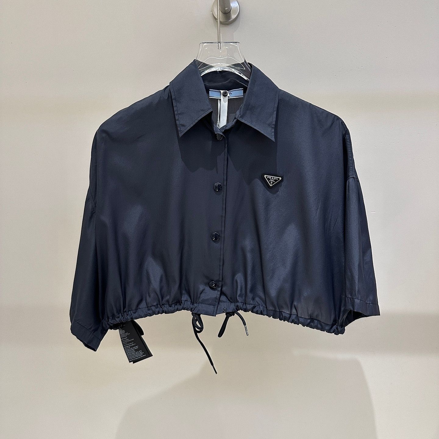 Prada Prada Triangle Logo Silk Button Up Shirt Size 38 Size XS / US 0-2 / IT 36-38 - 1 Thumbnail
