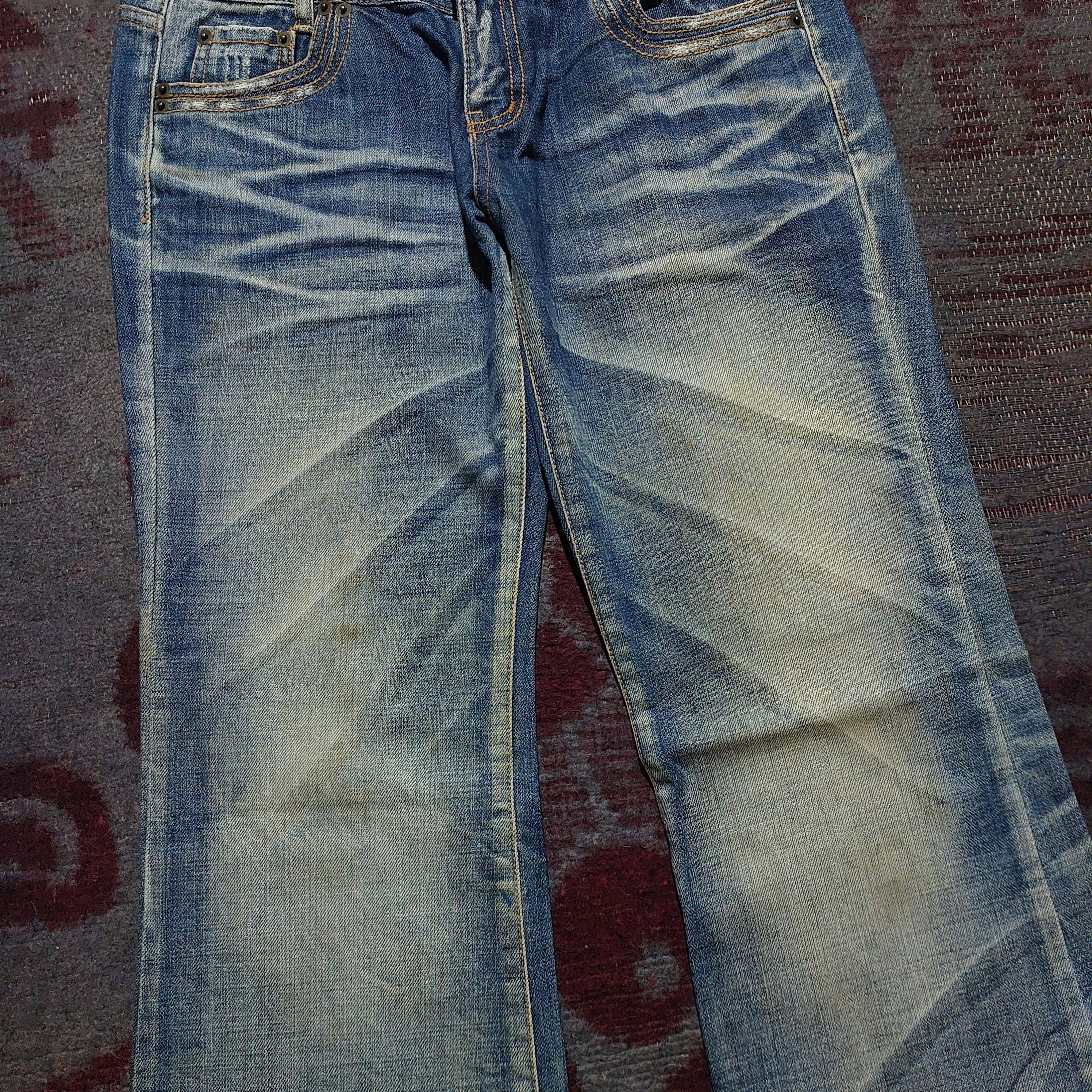 Tornado Mart Jean Mani distressed fadded blue flared jeans Size US 29 - 5 Thumbnail