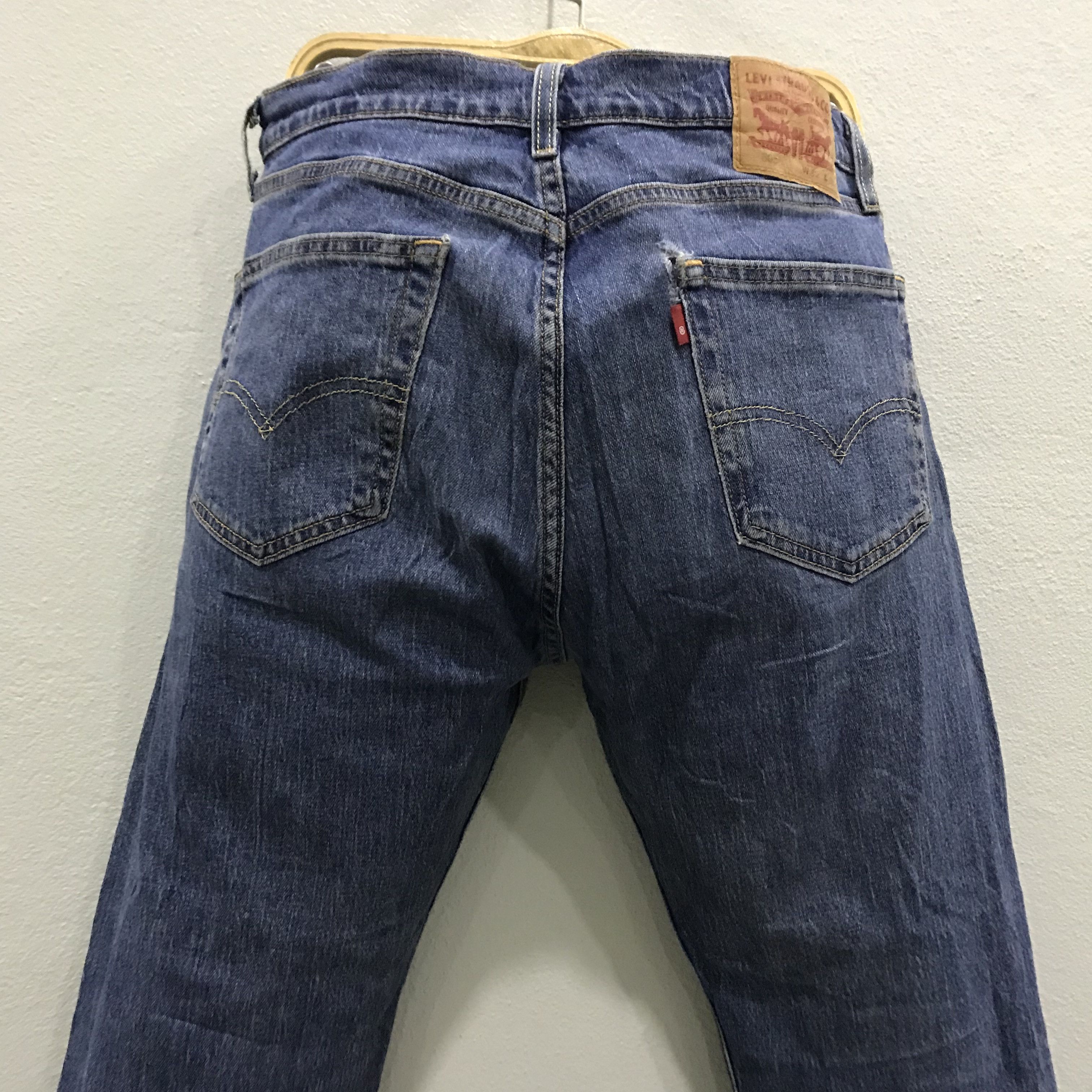 Levi's Levi’s 505 Regular Fit Straight Leg Jeans Dark Wash Size US 32 / EU 48 - 12 Thumbnail