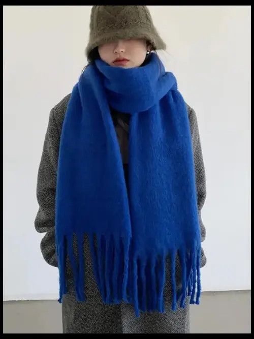 Japanese Brand Winter Scarf Long Tessel Size ONE SIZE - 3 Thumbnail