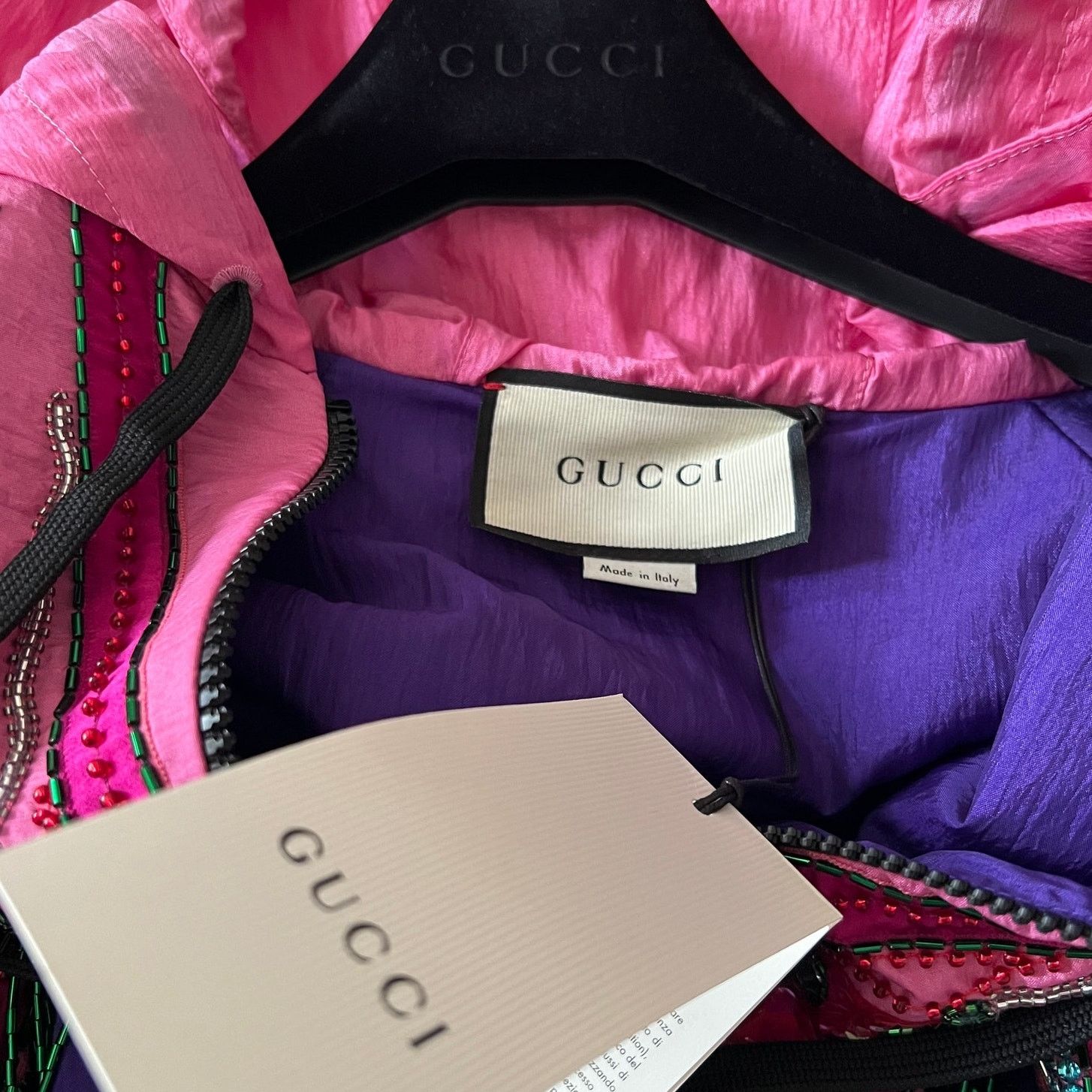 Gucci GUCCI Embellished Printed Hood Bomber Jacket w/ Tags, Medium Size M / US 6-8 / IT 42-44 - 8 Thumbnail