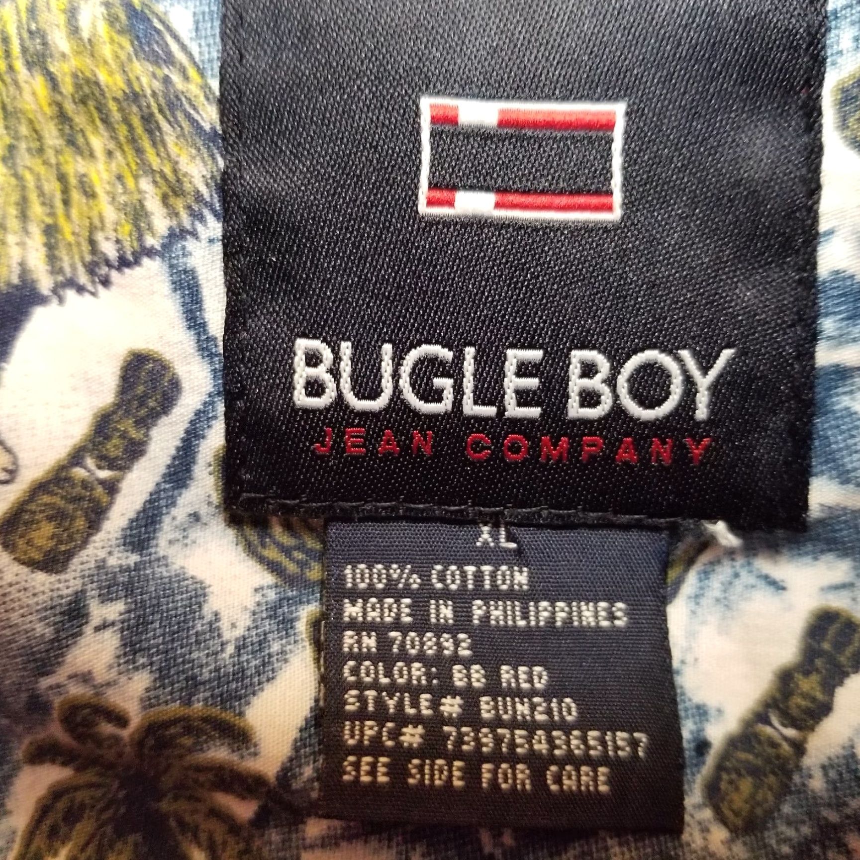 Bugle Boy Vintage Bugle Boy Shirt Men XL Red Blue Plaid 100% Cotton Pocket Button-Up Short Sleeve Denim/ Woven MENS Size US XL / EU 56 / 4 - 5 Thumbnail