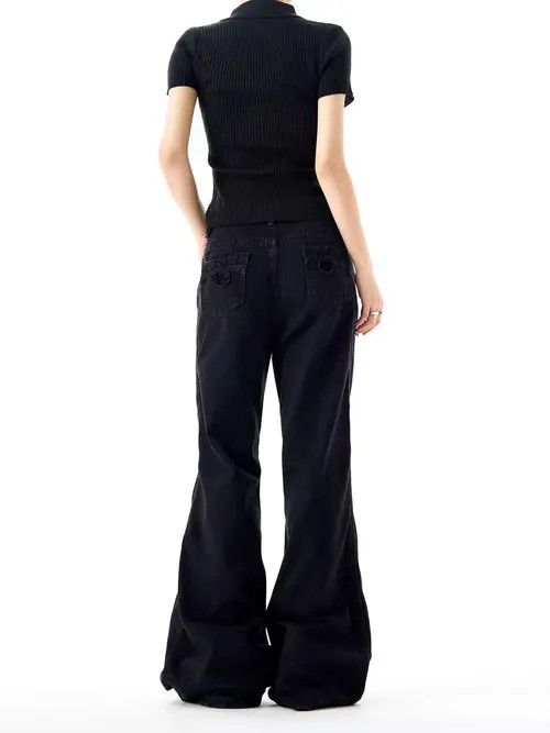 VIBE Street Hip Hop Punk Embroidered Loose Jeans Size US 29 - 3 Thumbnail