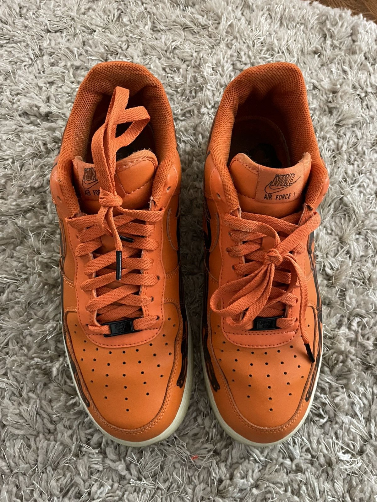 Nike Nike Air Force 1 Orange Skeleton Size US 11 / EU 44 - 5 Thumbnail