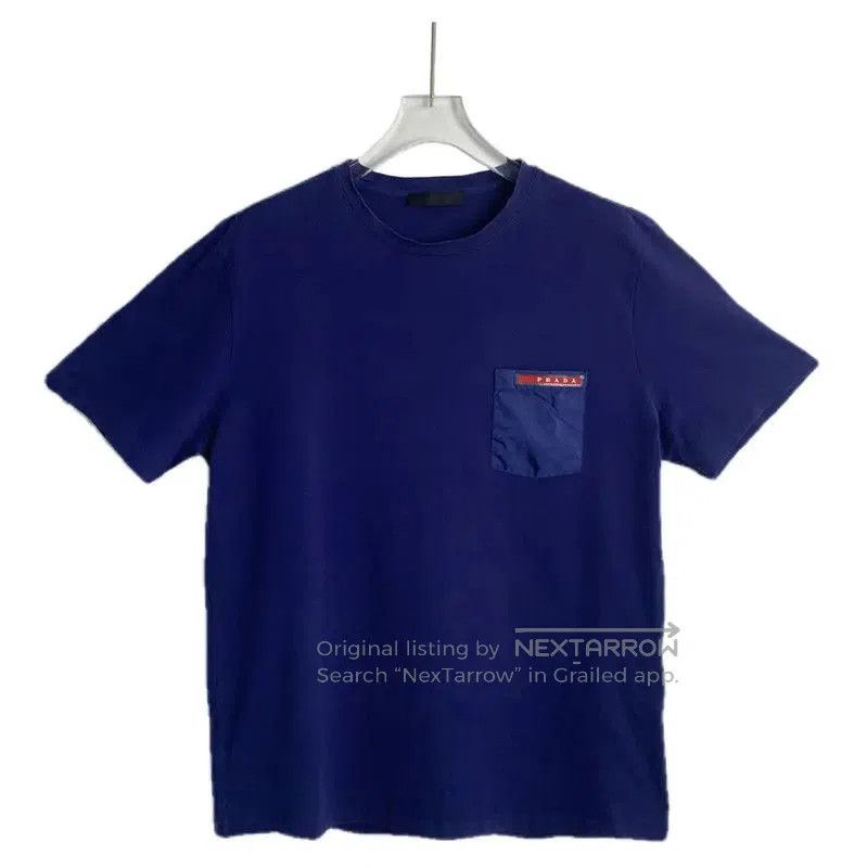 Prada Prada Men's Navy Cotton T-Shirt. Size US L / EU 52-54 / 3 - 1 Thumbnail
