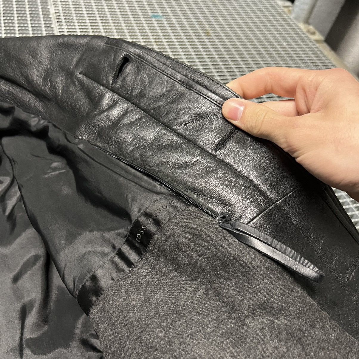 Hugo Boss Vintage Hugo Boss black leather coat Jacket Size US L / EU 52-54 / 3 - 8 Thumbnail