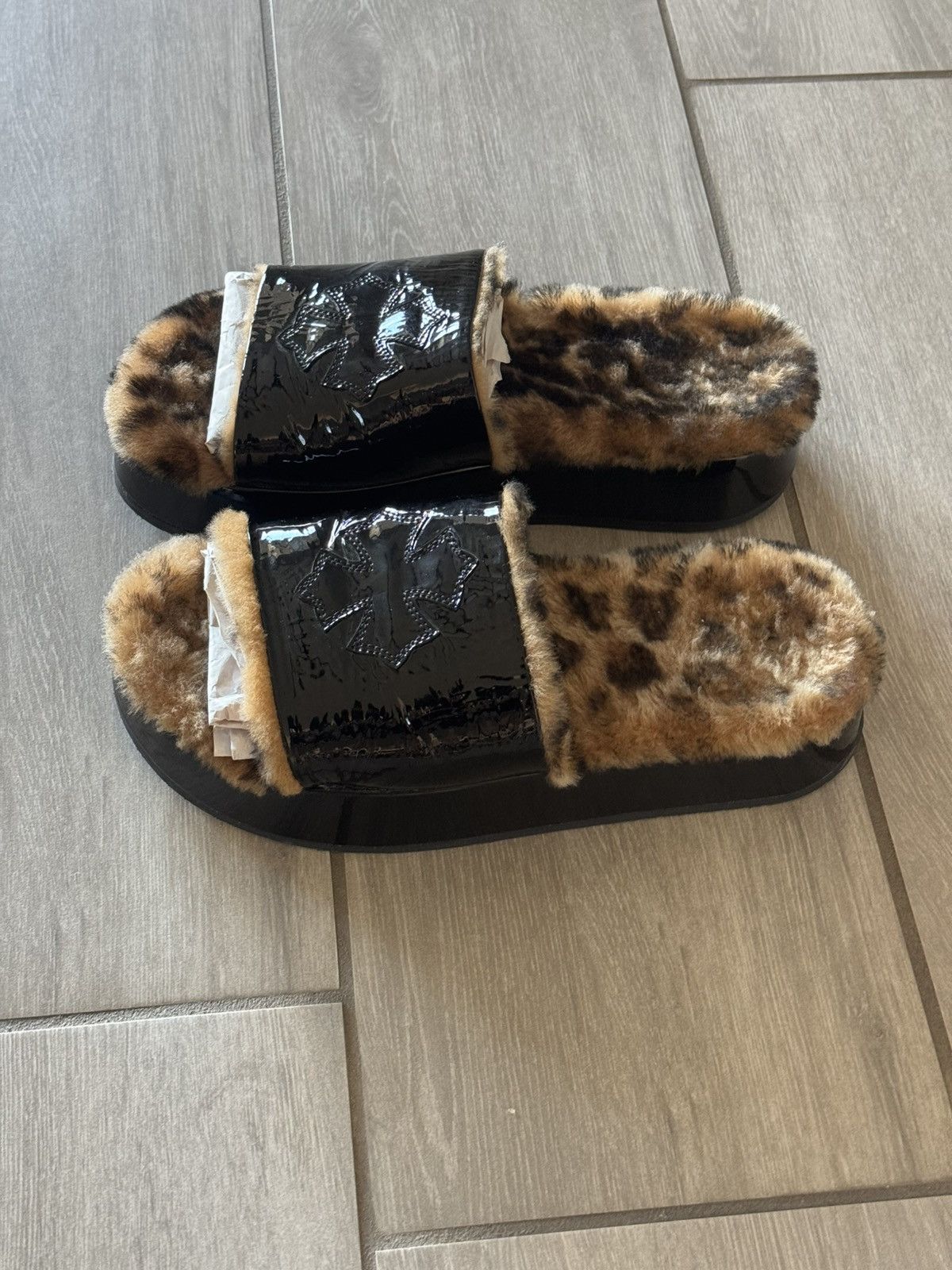Chrome Hearts Chrome hearts Slip n’ Slide Leopard Platform Slides 41 CH Size US 8 / EU 41 - 3 Thumbnail