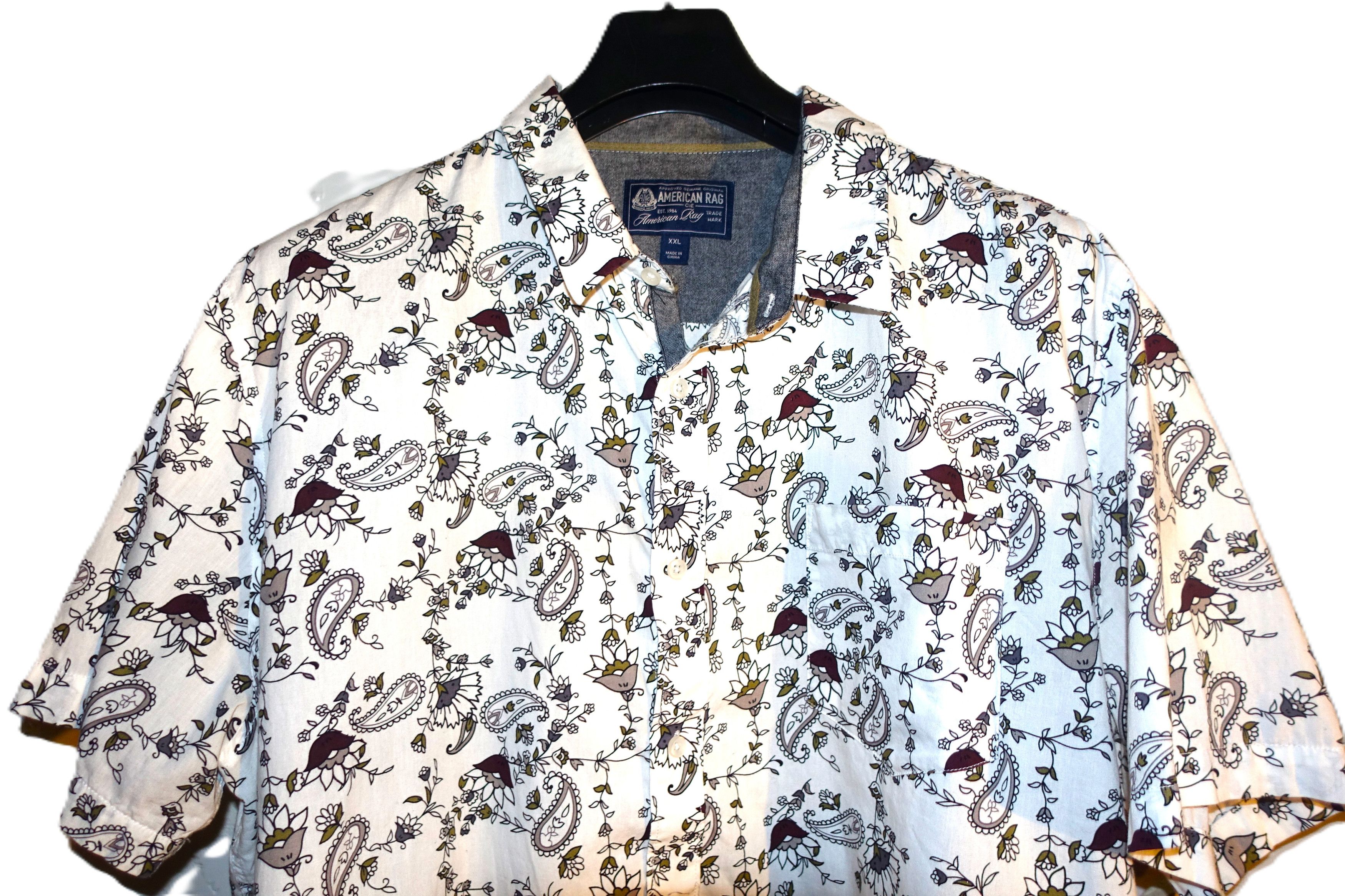 American Rag American Rag White Gray Burgundy Paisley Shirt XXL Size US XXL / EU 58 / 5 - 2 Thumbnail