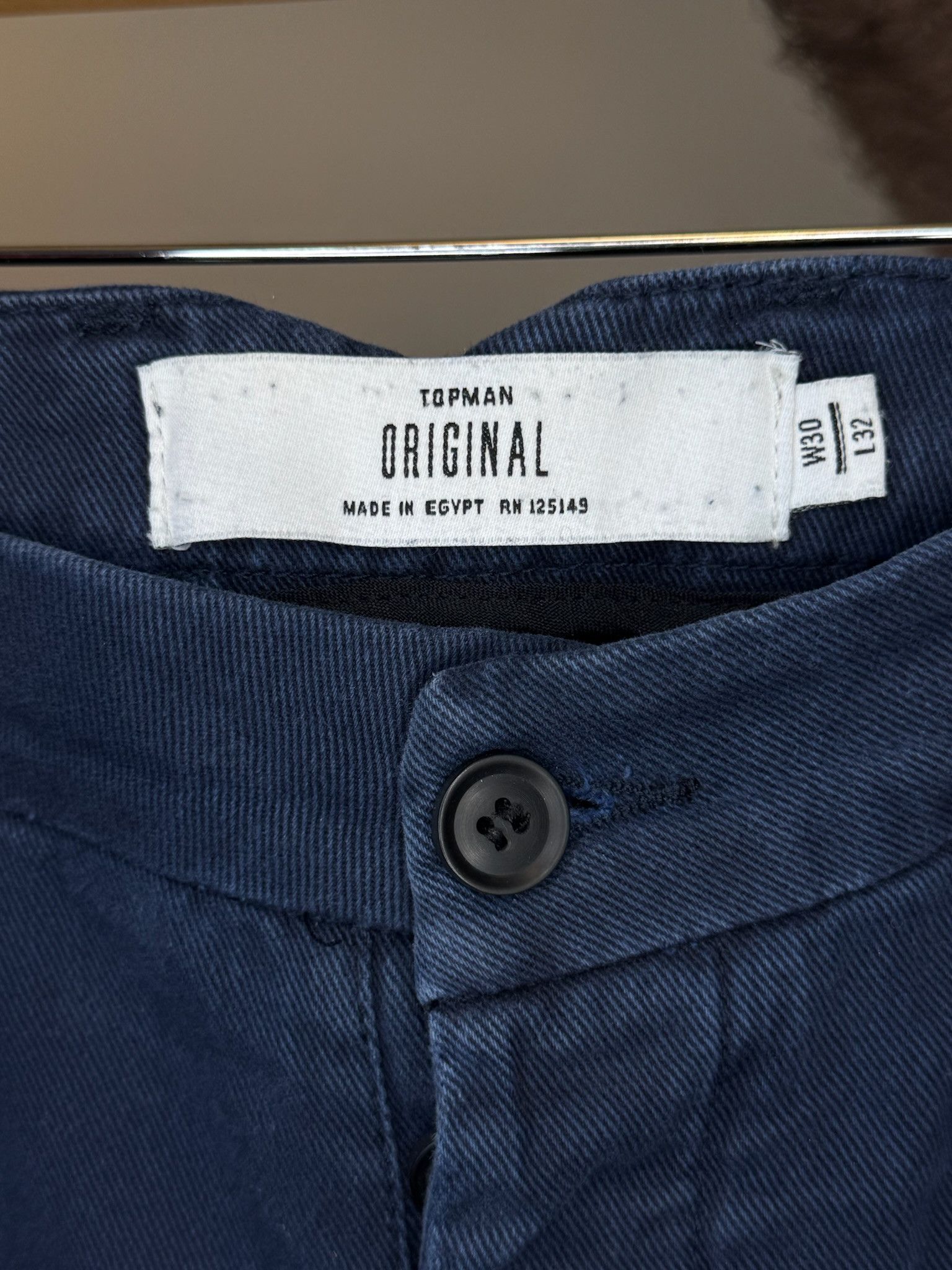Topman Topman Original Navy Chino Pants (32x28) Size US 32 / EU 48 - 3 Thumbnail