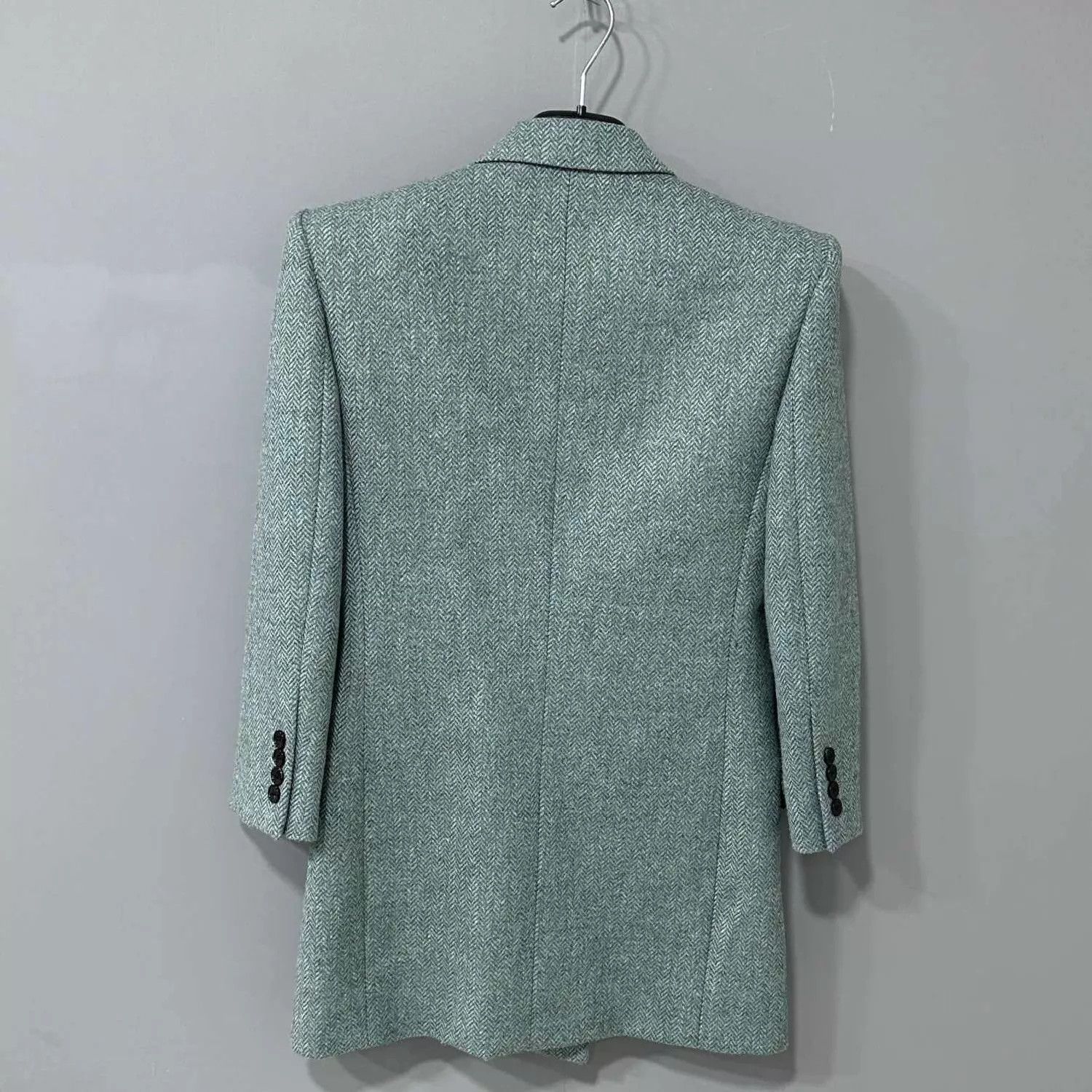 Saint Laurent Paris Saint Laurent Mint Green Double-Breasted Blazer Size XS / US 0-2 / IT 36-38 - 3 Thumbnail